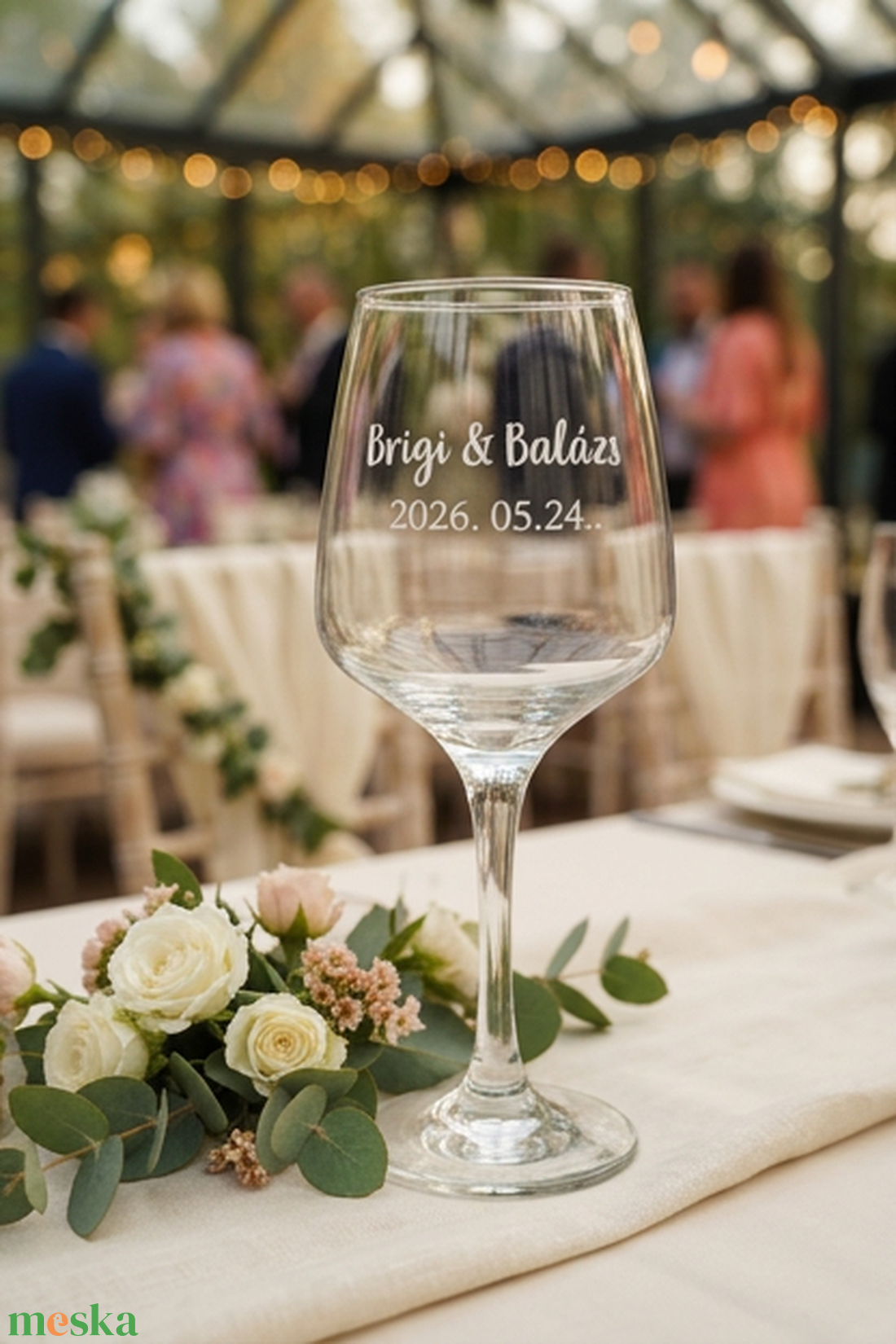 Exkluzív gravírozott borospohár � elegáns és személyes - esküvő - dekoráció - tálalás - Meska.hu