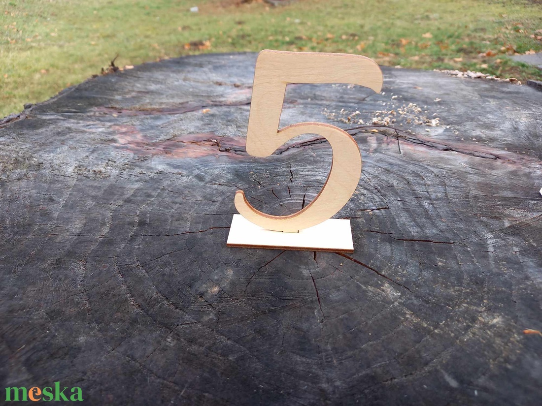 Esküvői Asztalszám téglap talppal - esküvő - emlék & ajándék - vendégkönyv - Meska.hu