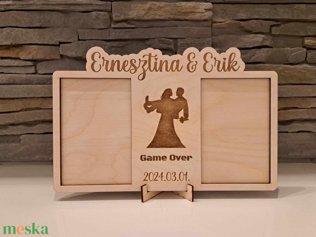 Egyedi Esküvői képkeret - esküvő - emlék & ajándék - nászajándék - ceremónia szett - Meska.hu