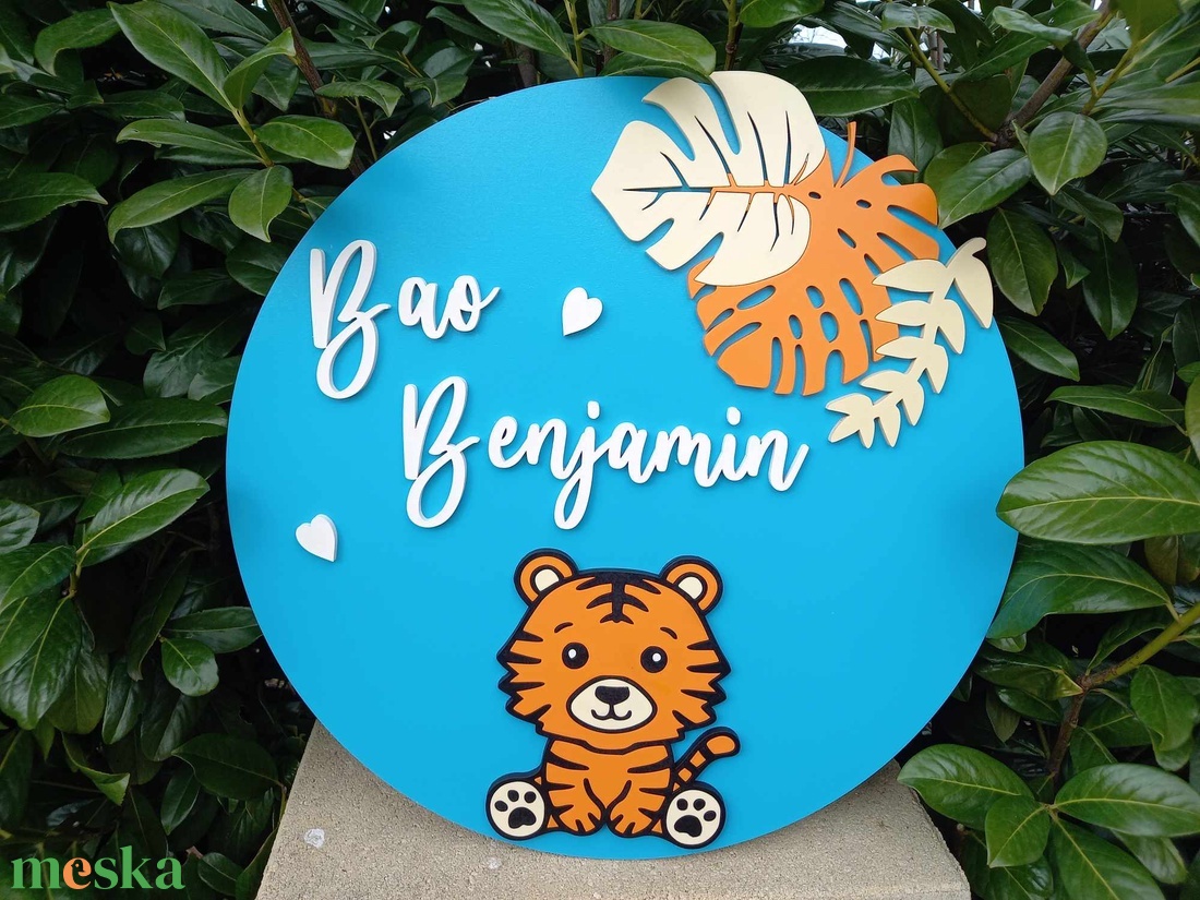 Állat Figurás 3D Fali Tábla Névvel  - baba - mama - babaszoba dekoráció - babaszoba kép - Meska.hu