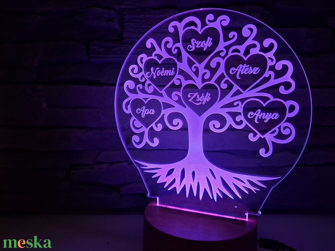 Családfás led lámpa (RGB színekkel) - otthon & életmód - lámpa - asztali lámpa - Meska.hu Családfás led lámpa (RGB színekkel) - otthon & életmód - lámpa - asztali lámpa - Meska.hu