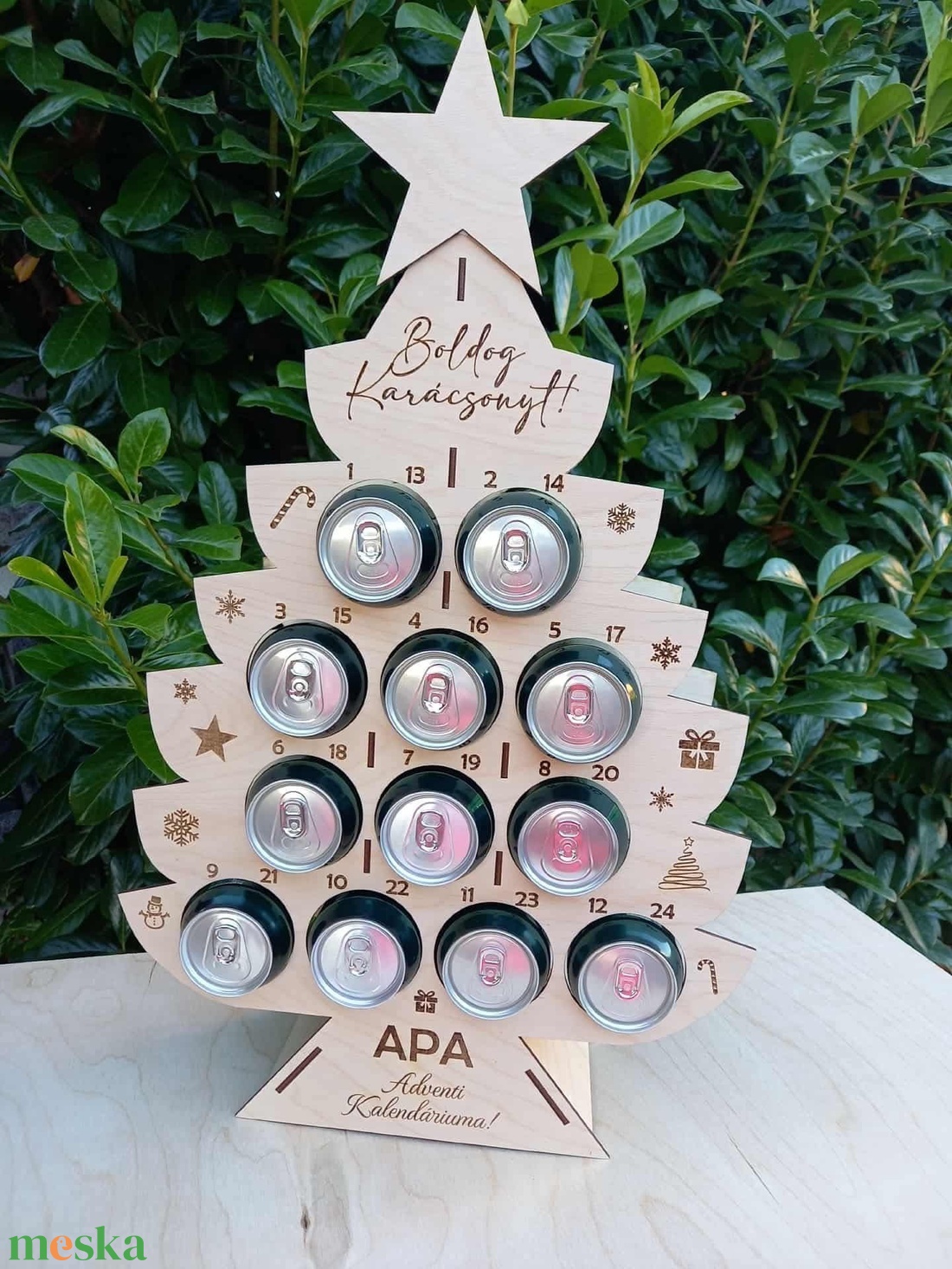 Sörtartó adventi kalendárium  6/12/24 sör - karácsony - adventi díszek - adventi naptár - Meska.hu