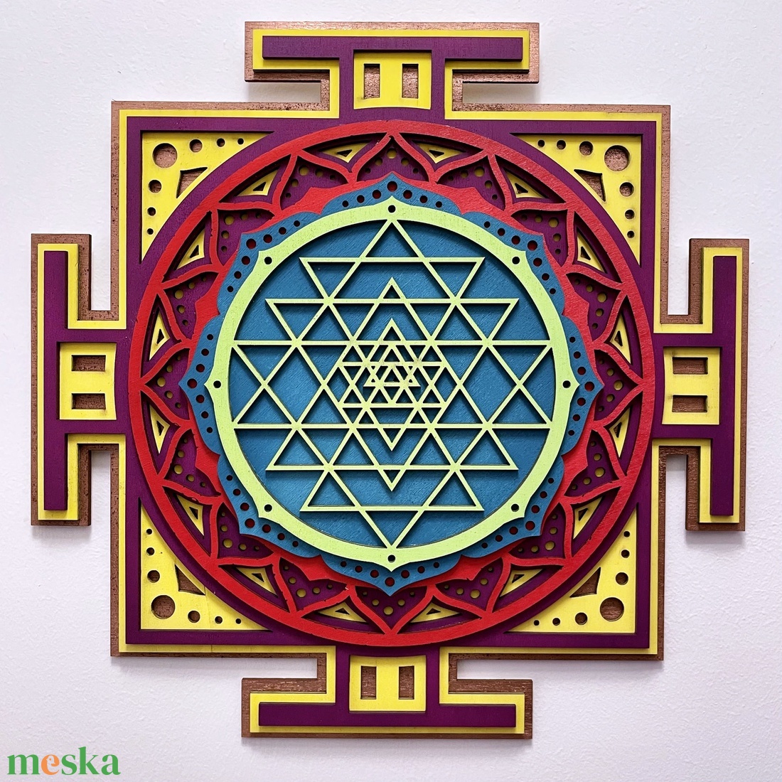 Sri Yantra mandala - otthon & életmód - dekoráció - spiritualitás - mandala - Meska.hu