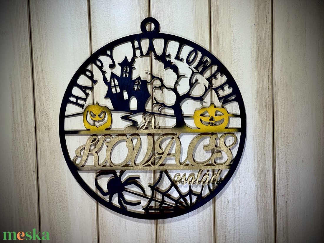 Happy Halloween ajtódísz / falidísz - otthon & életmód - dekoráció - halloween - halloweeni dekoráció - Meska.hu Happy Halloween ajtódísz / falidísz - otthon & életmód - dekoráció - halloween - halloweeni dekoráció - Meska.hu