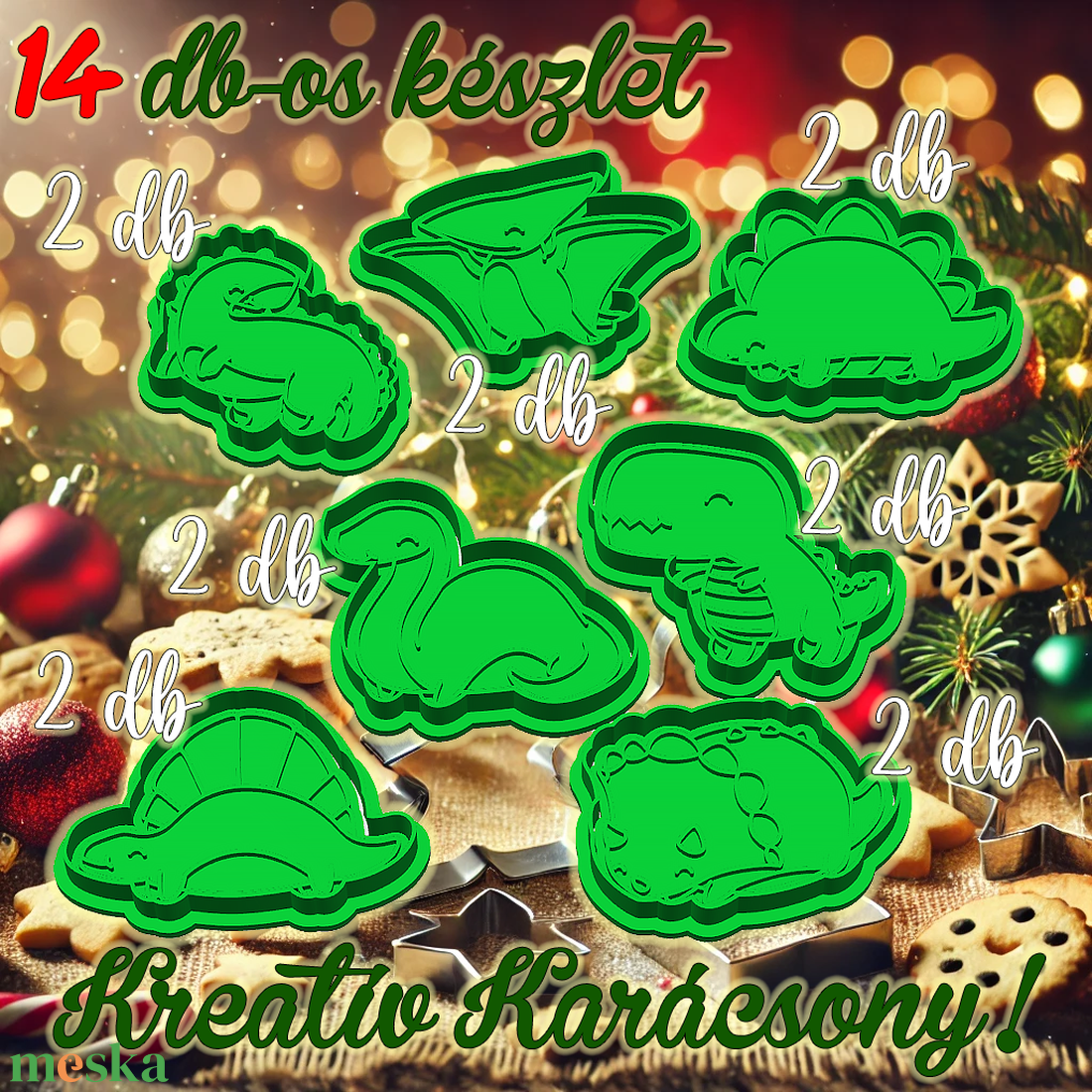 14 db! Dínók, sütikiszúró csomag. Az örök sláger! :) - karácsony - karácsonyi sütés-főzés - Meska.hu 14 db! Dínók, sütikiszúró csomag. Az örök sláger! :) - karácsony - karácsonyi sütés-főzés - Meska.hu