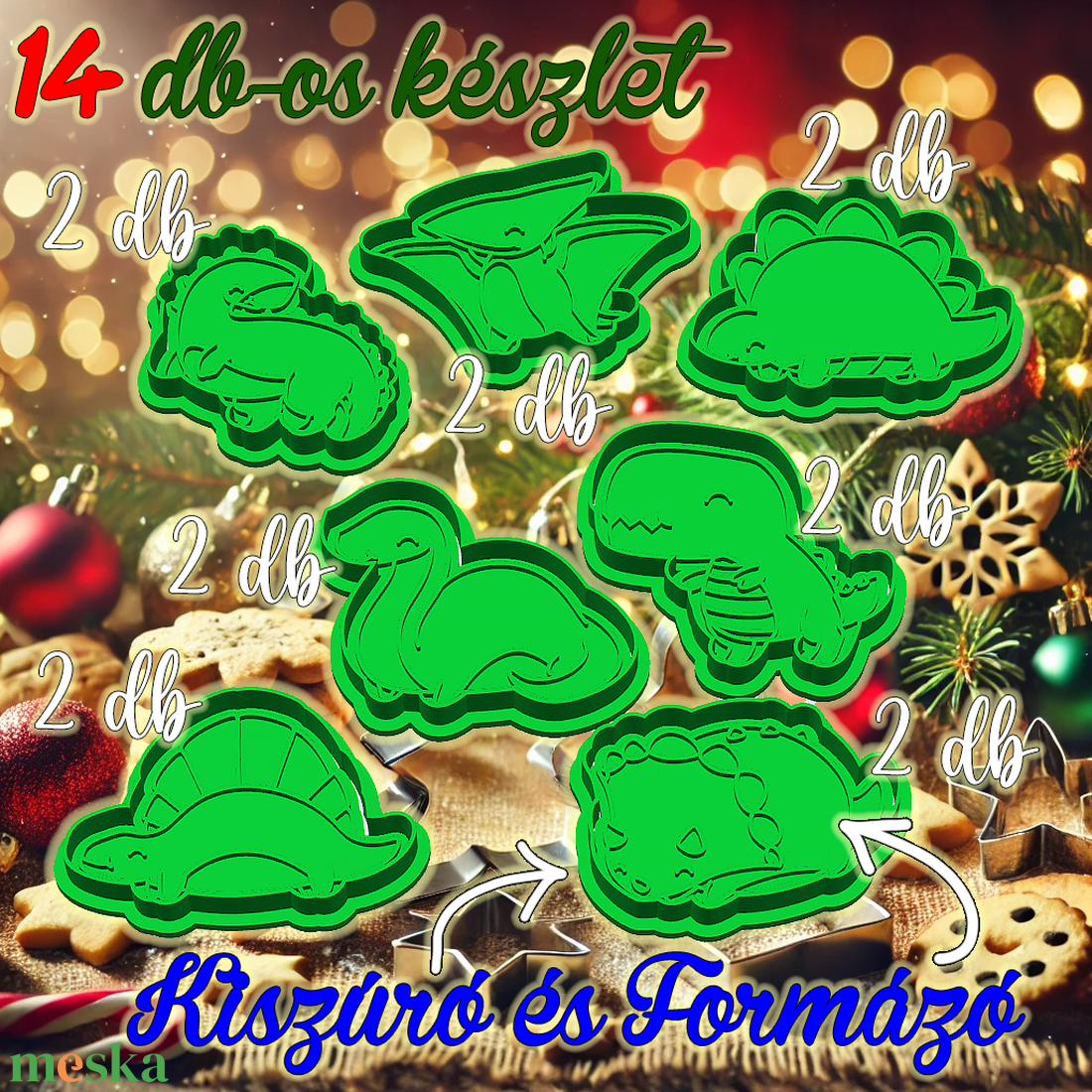 14 db! Dínók, sütikiszúró csomag. Az örök sláger! :) - karácsony - karácsonyi sütés-főzés - Meska.hu 14 db! Dínók, sütikiszúró csomag. Az örök sláger! :) - karácsony - karácsonyi sütés-főzés - Meska.hu