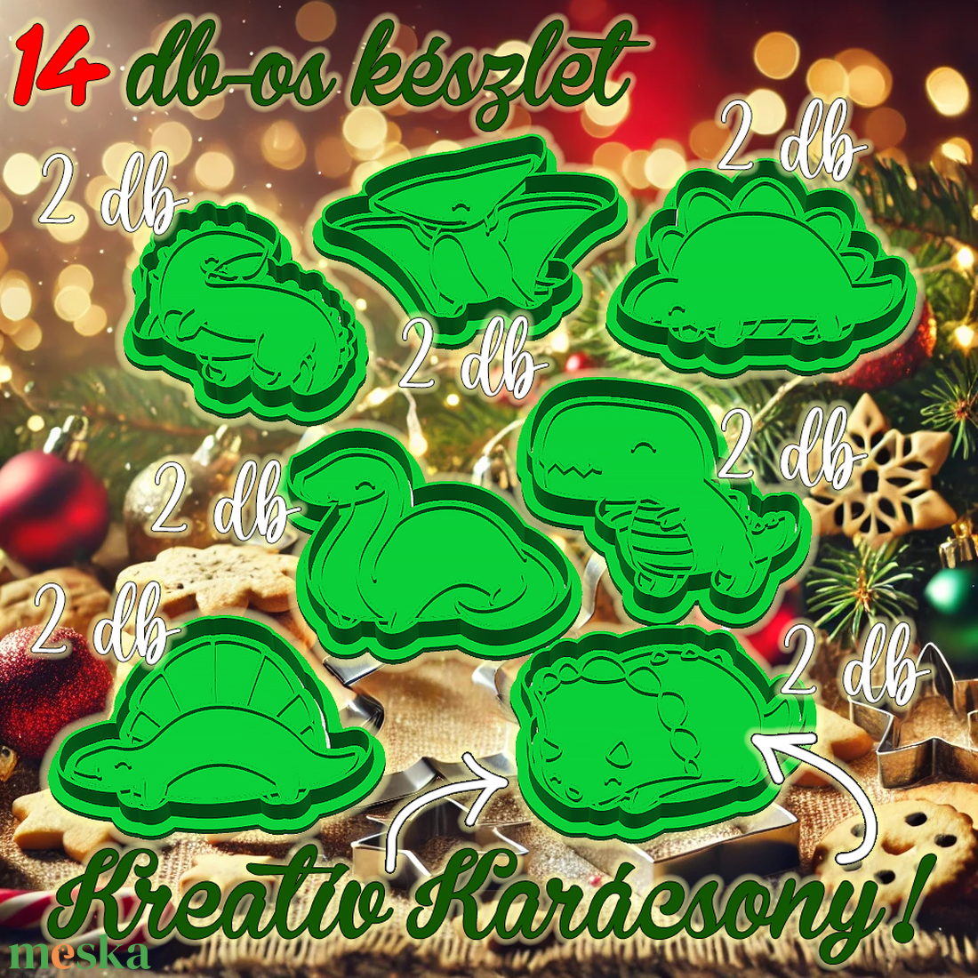 14 db! Dínók, sütikiszúró csomag. Az örök sláger! :) - karácsony - karácsonyi sütés-főzés - Meska.hu 14 db! Dínók, sütikiszúró csomag. Az örök sláger! :) - karácsony - karácsonyi sütés-főzés - Meska.hu