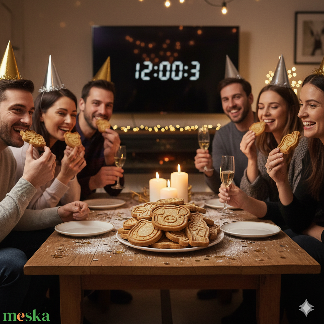 8 db! Szilveszteri sütikiszúró csomag B - otthon & életmód - konyhafelszerelés, tálalás - sütés, főzés - sütikiszúró - Meska.hu