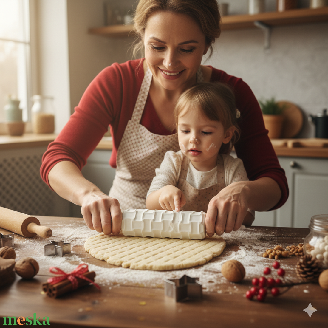 KOSÁRFONAT Süteménytészta Textúrázó Henger - otthon & életmód - konyhafelszerelés, tálalás - sütés, főzés - sütikiszúró - Meska.hu