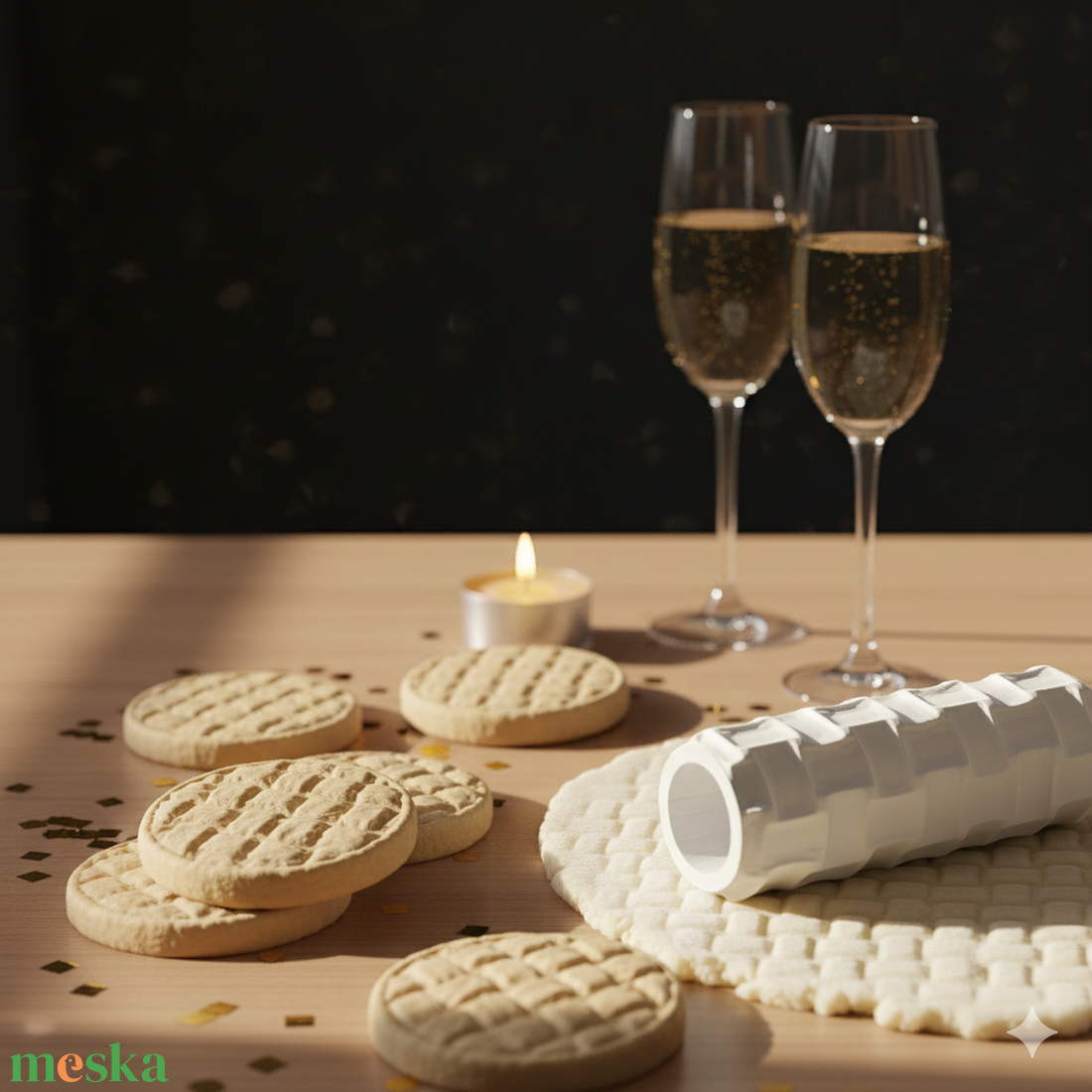 KOSÁRFONAT Süteménytészta Textúrázó Henger - otthon & életmód - konyhafelszerelés, tálalás - sütés, főzés - sütikiszúró - Meska.hu