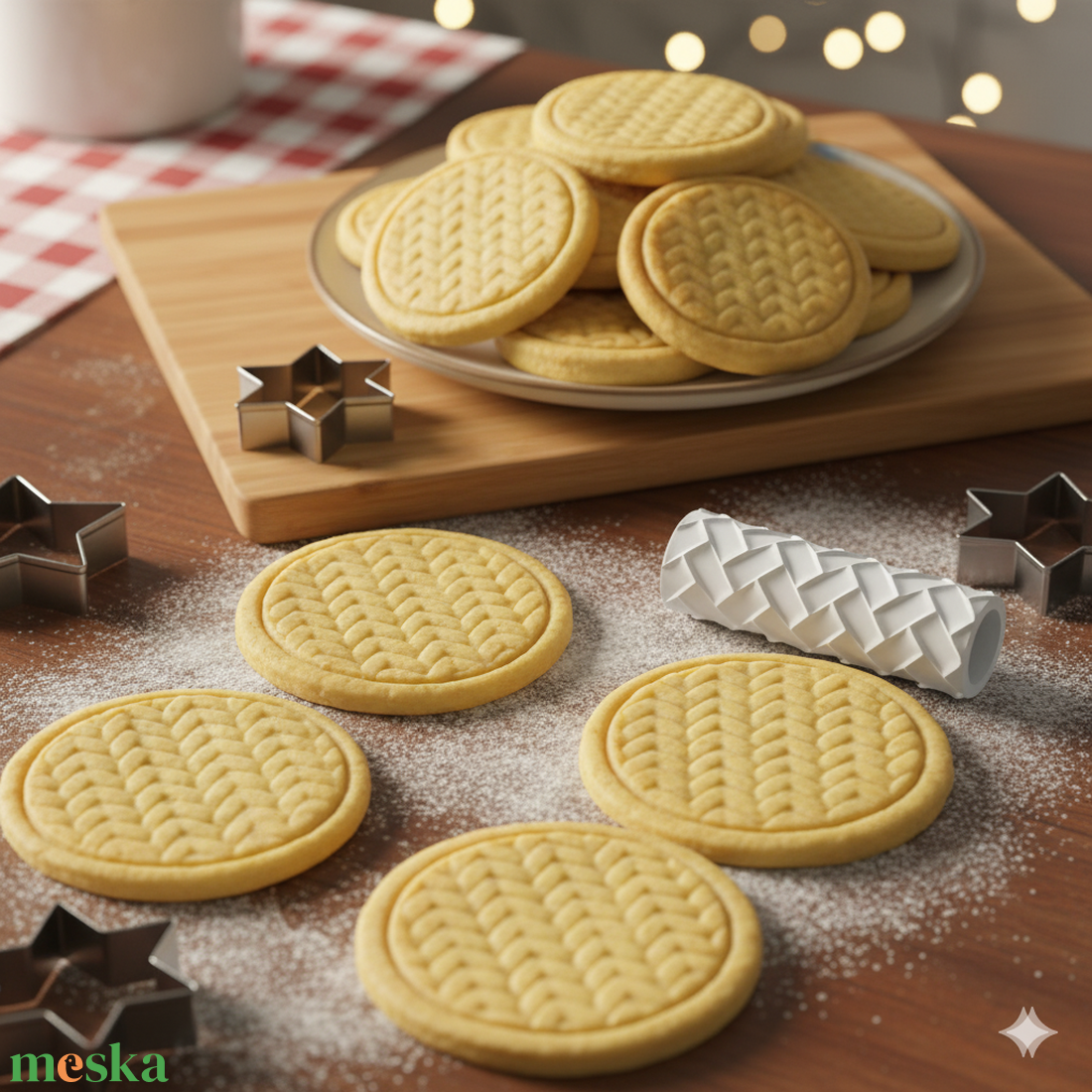 DIAGONÁL Süteménytészta Textúrázó Henger - otthon & életmód - konyhafelszerelés, tálalás - sütés, főzés - sütikiszúró - Meska.hu