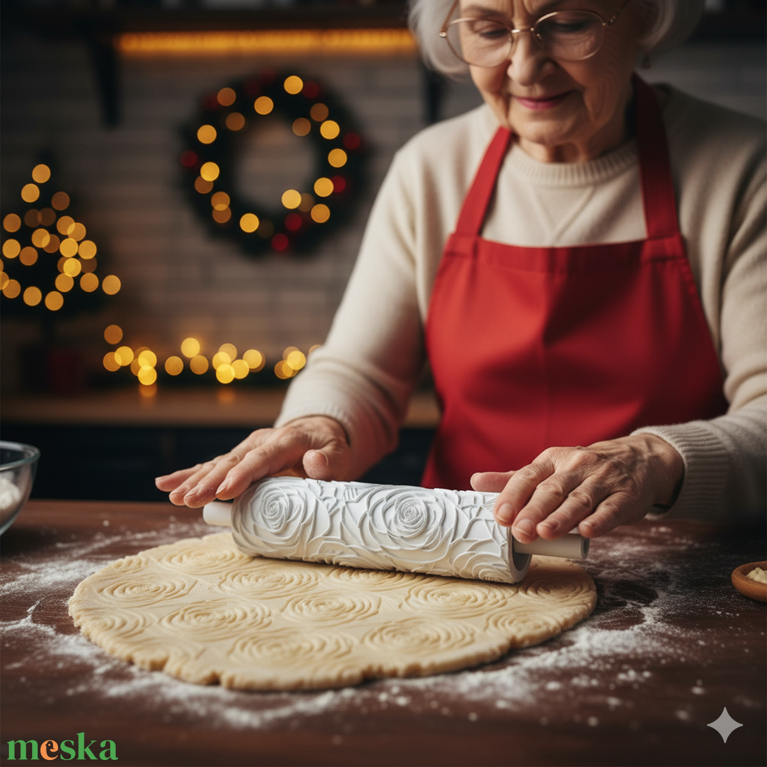 RÓZSA Süteménytészta Textúrázó Henger - otthon & életmód - konyhafelszerelés, tálalás - sütés, főzés - sütikiszúró - Meska.hu