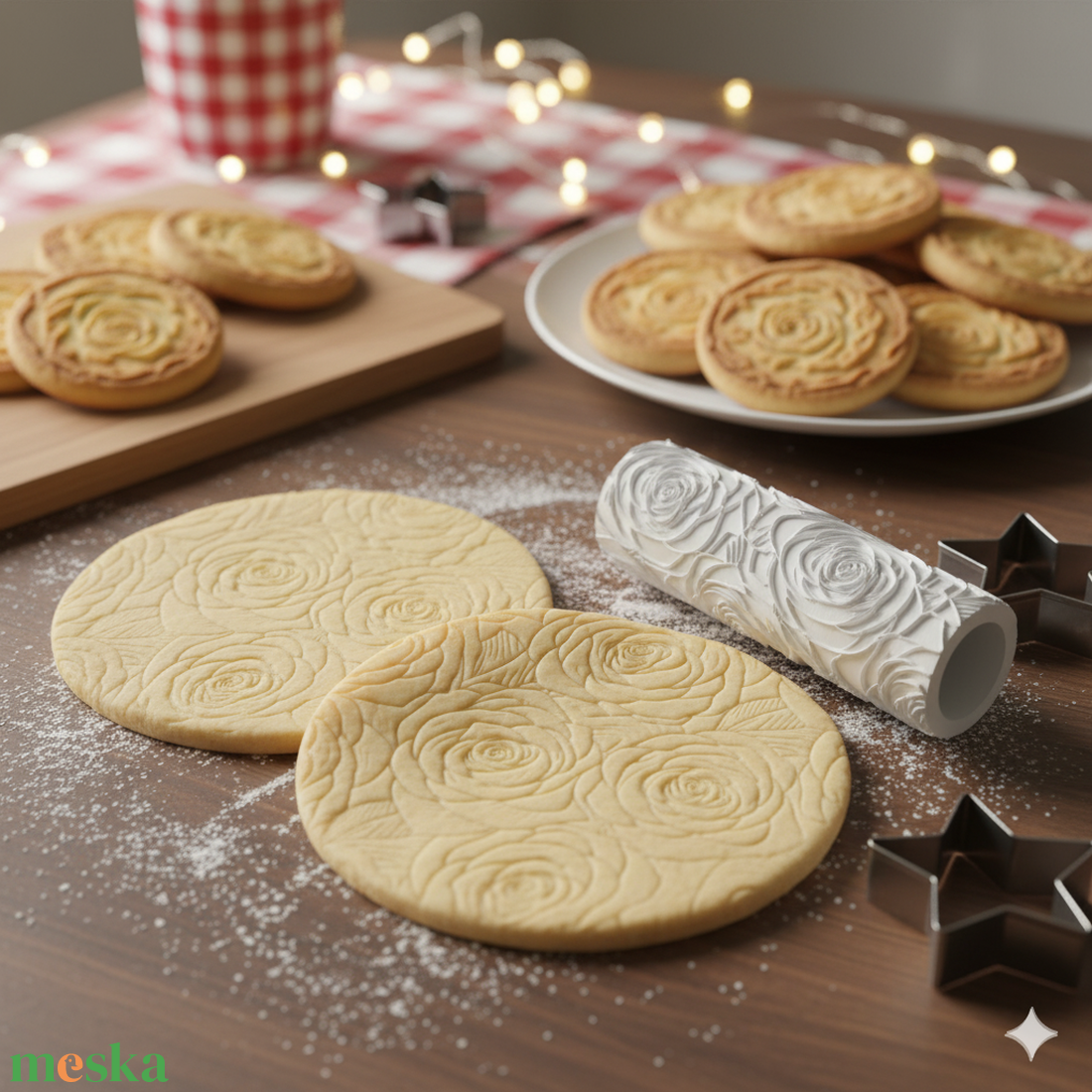 RÓZSA Süteménytészta Textúrázó Henger - otthon & életmód - konyhafelszerelés, tálalás - sütés, főzés - sütikiszúró - Meska.hu