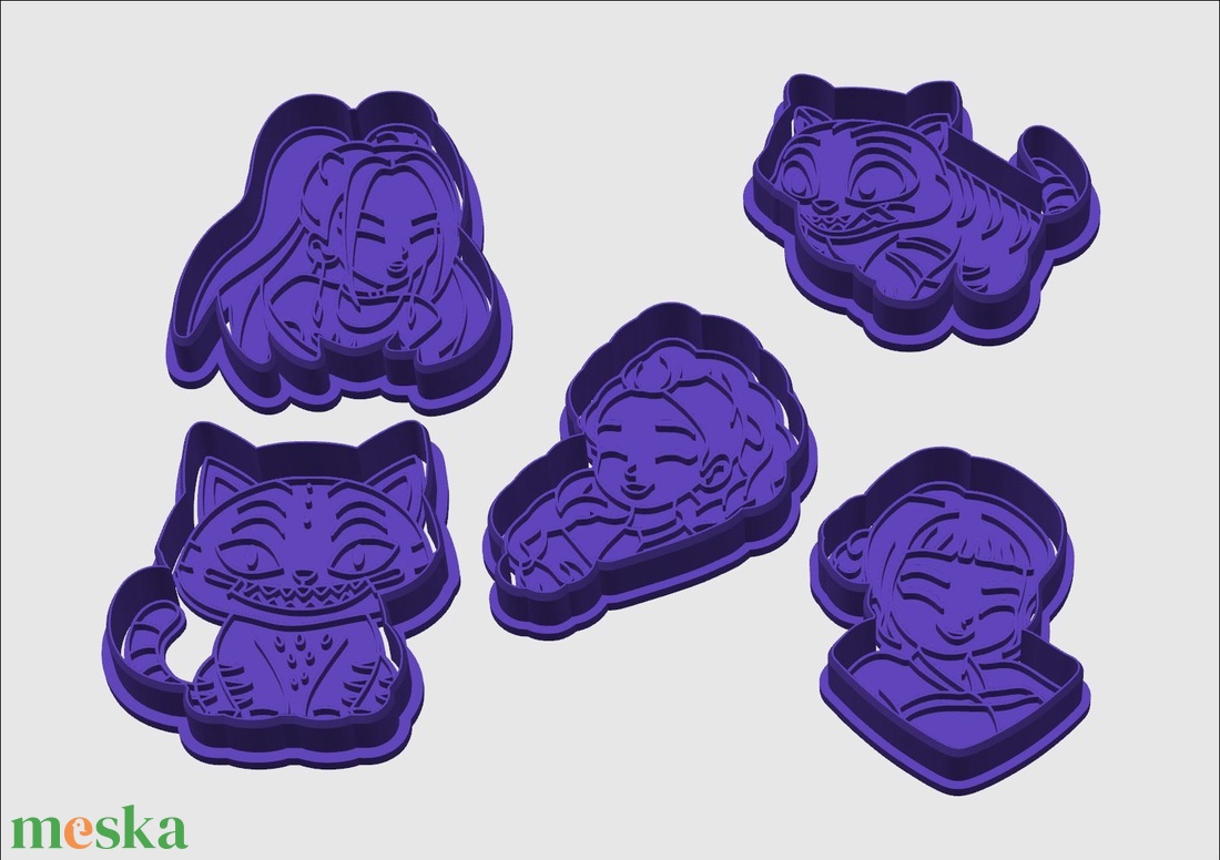 10 db! K-POP DEMON HUNTERS sütikiszúró készlet - otthon & életmód - konyhafelszerelés, tálalás - sütés, főzés - sütikiszúró - Meska.hu