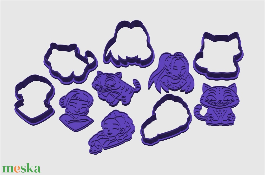 10 db! K-POP DEMON HUNTERS sütikiszúró készlet - otthon & életmód - konyhafelszerelés, tálalás - sütés, főzés - sütikiszúró - Meska.hu