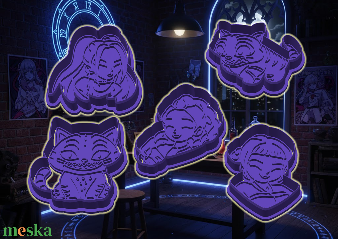 10 db! K-POP DEMON HUNTERS sütikiszúró készlet - otthon & életmód - konyhafelszerelés, tálalás - sütés, főzés - sütikiszúró - Meska.hu