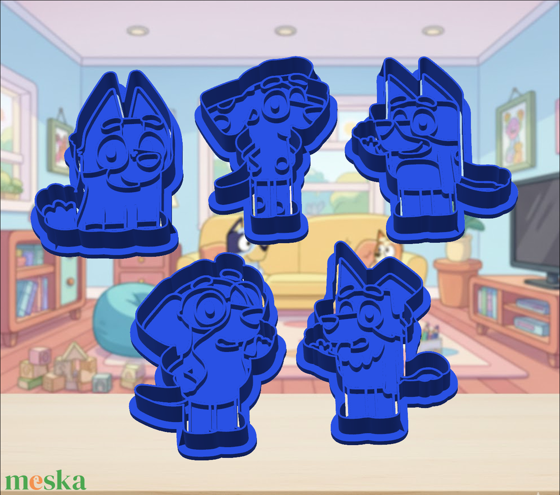 12 db! Bluey sütikiszúró csomag, kiszúró és formázó - otthon & életmód - konyhafelszerelés, tálalás - sütés, főzés - sütikiszúró - Meska.hu