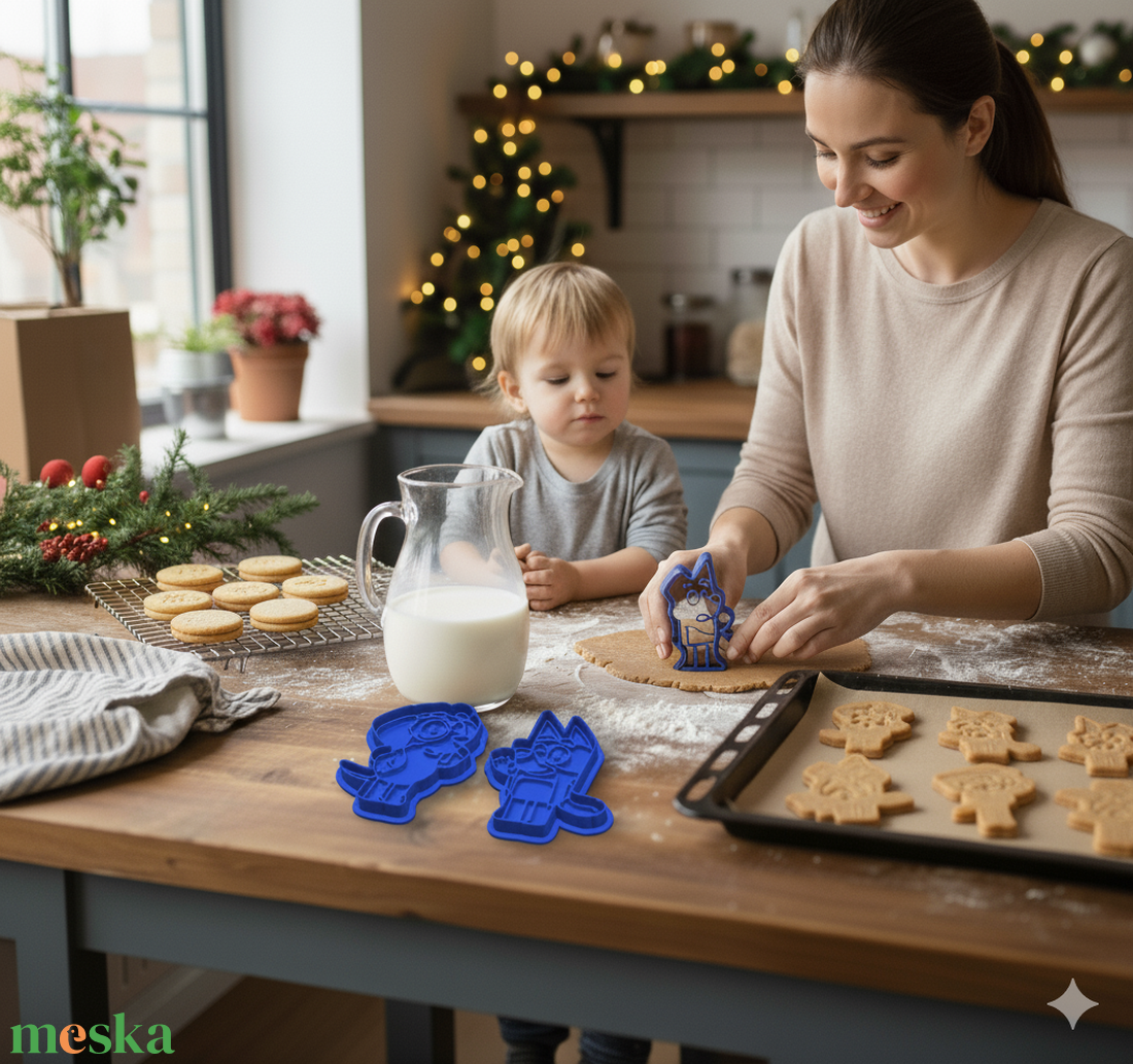 16 db! Bluey nagy sütikiszúró csomag, kiszúró és formázó - otthon & életmód - konyhafelszerelés, tálalás - sütés, főzés - sütikiszúró - Meska.hu