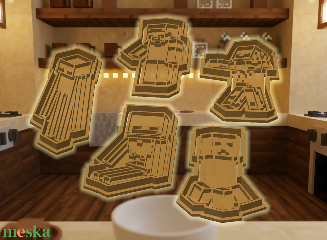 10 db! Minecraft sütikiszúró csomag, kiszúró és formázó - otthon & életmód - konyhafelszerelés, tálalás - sütés, főzés - sütikiszúró - Meska.hu