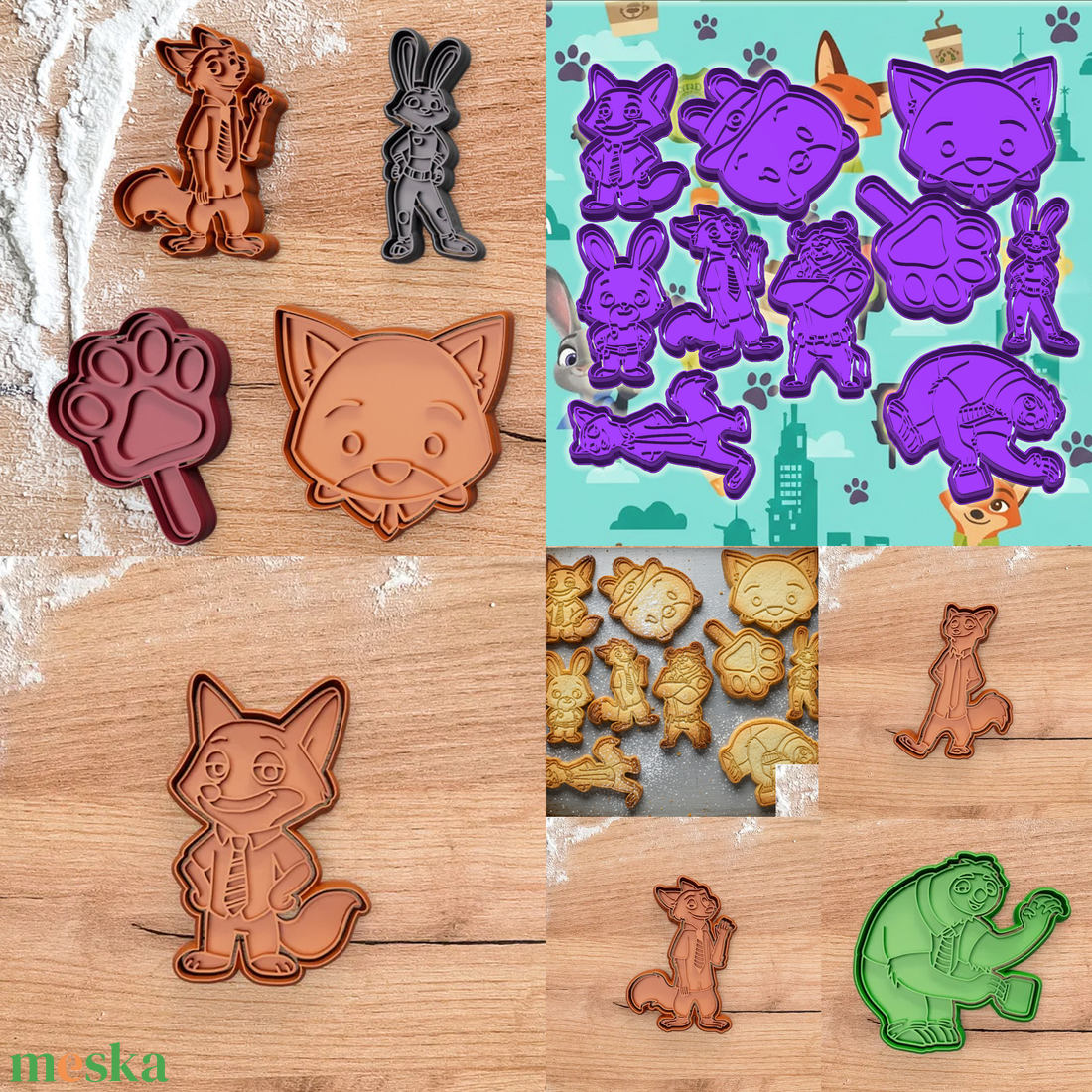 ZOOTROPOLIS - ZOOTOPIA Állati nagy balhé sütikiszúró csomag - otthon & életmód - konyhafelszerelés, tálalás - sütés, főzés - sütikiszúró - Meska.hu