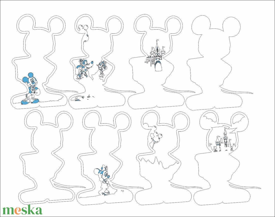 DIY - Mickey Mouse világa, 3D hatású, többrétegű alkotás - otthon & életmód - dekoráció - dísztárgy - Meska.hu