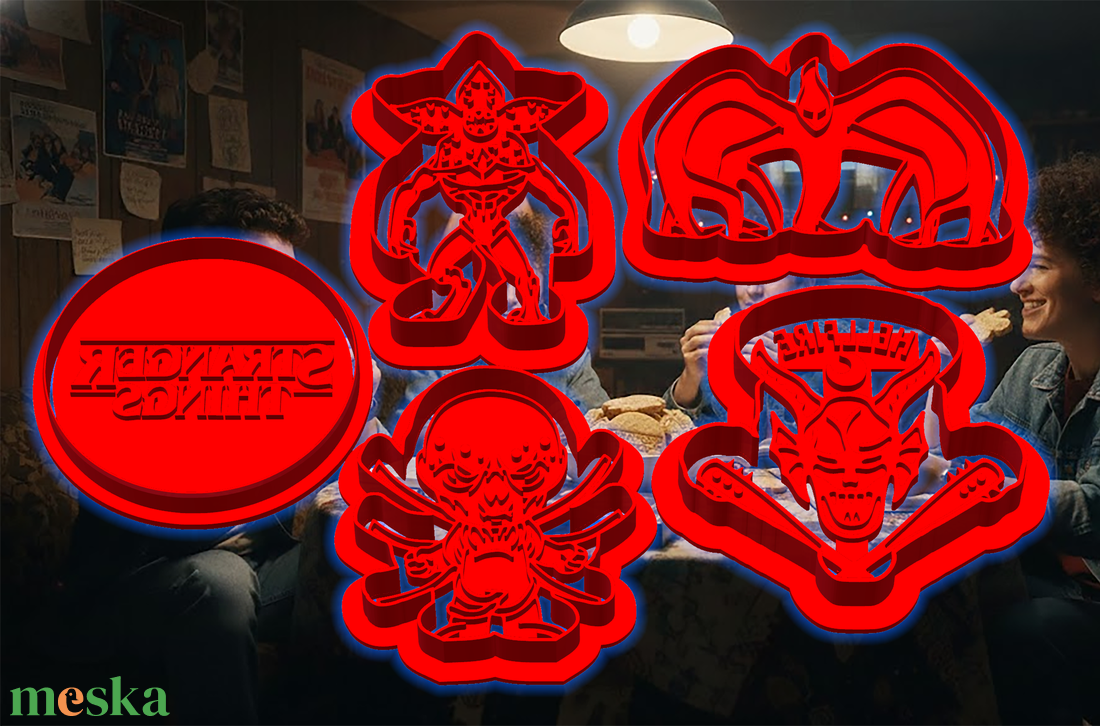 STRANGER THINGS Kult Sütikiszúró Csomag - 10 db - otthon & életmód - konyhafelszerelés, tálalás - sütés, főzés - sütikiszúró - Meska.hu