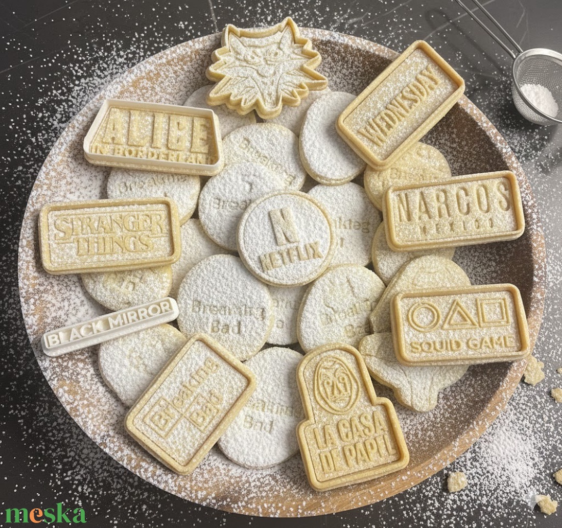 NETFLIX Sütikiszúró NAGY csomag - 19 db - otthon & életmód - konyhafelszerelés, tálalás - sütés, főzés - sütikiszúró - Meska.hu