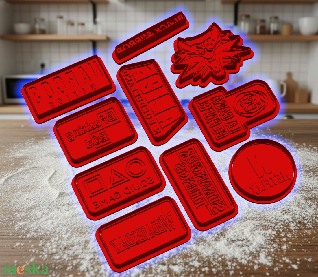 NETFLIX Sütikiszúró NAGY csomag - 19 db - otthon & életmód - konyhafelszerelés, tálalás - sütés, főzés - sütikiszúró - Meska.hu