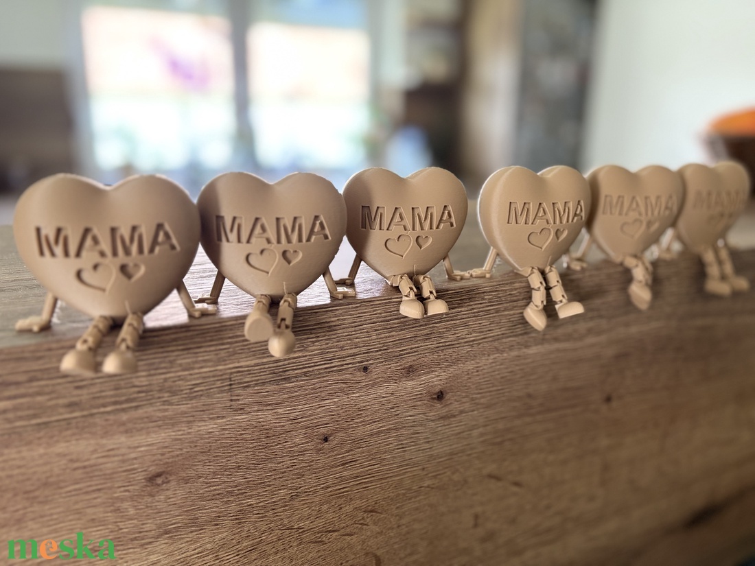 Egyedi mama feliratos szív - esküvő - emlék & ajándék - szülőköszöntő ajándék - Meska.hu