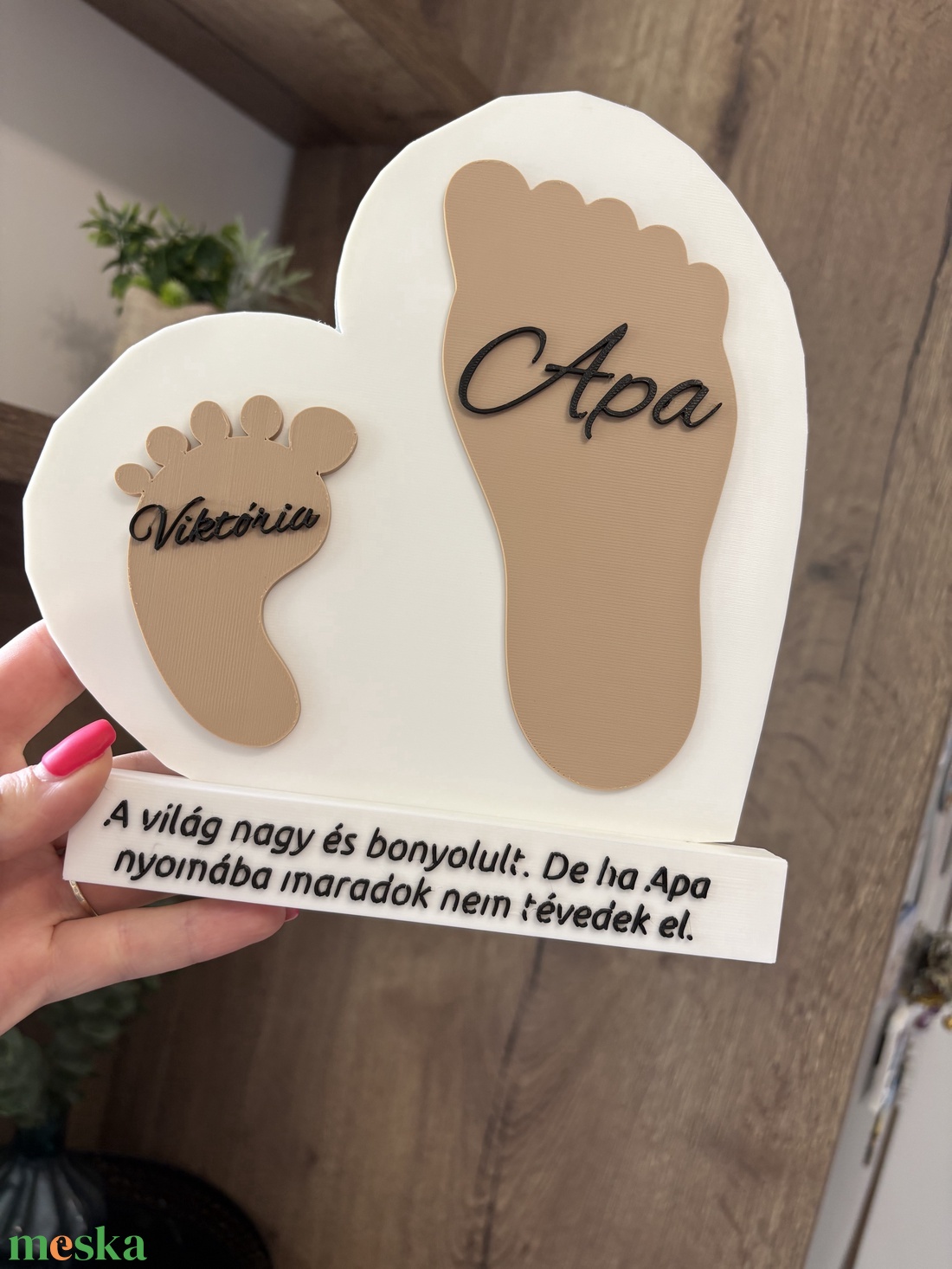 Egyedi feliratos szívecske  - otthon & életmód - dekoráció - ajtó- és ablak dekoráció - ajtótábla - Meska.hu