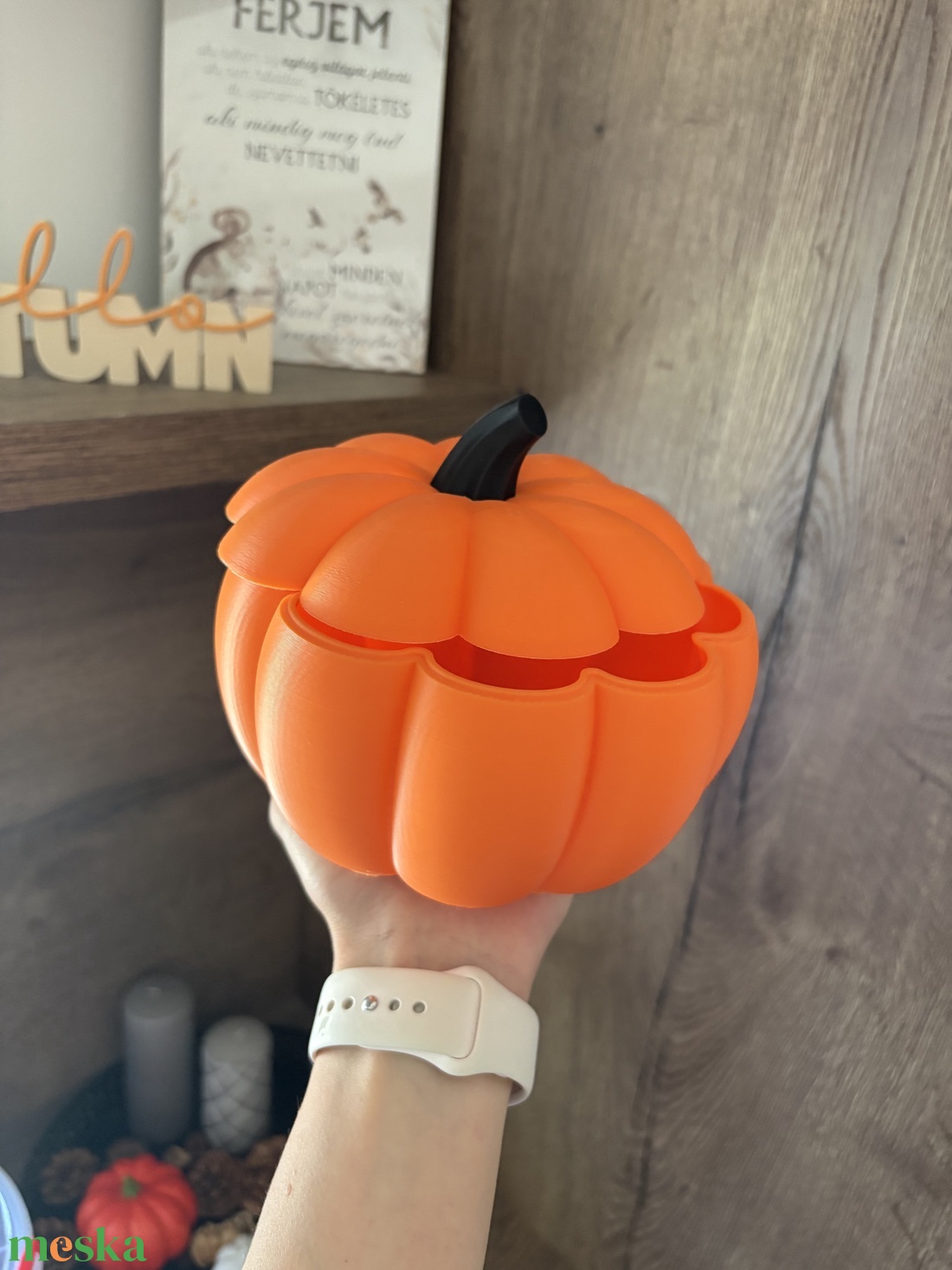 halloween tök tároló - otthon & életmód - dekoráció - asztal és polc dekoráció - dekorációs tál, tartó - Meska.hu