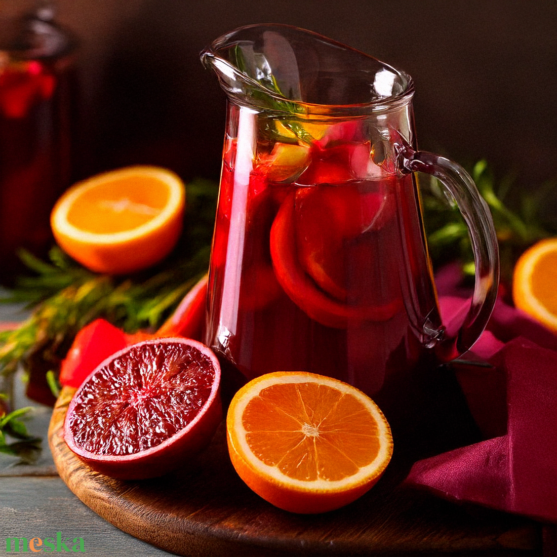 Sangria illatgyertya - otthon & életmód - gyertya, illat, aroma - gyertya - Meska.hu