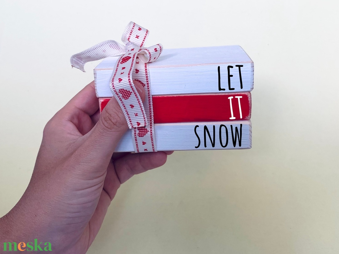 Karácsonyi Dekoráció, Let It Snow mini könyv csomag - karácsony - adventi díszek - adventi asztaldísz - Meska.hu Karácsonyi Dekoráció, Let It Snow mini könyv csomag - karácsony - adventi díszek - adventi asztaldísz - Meska.hu
