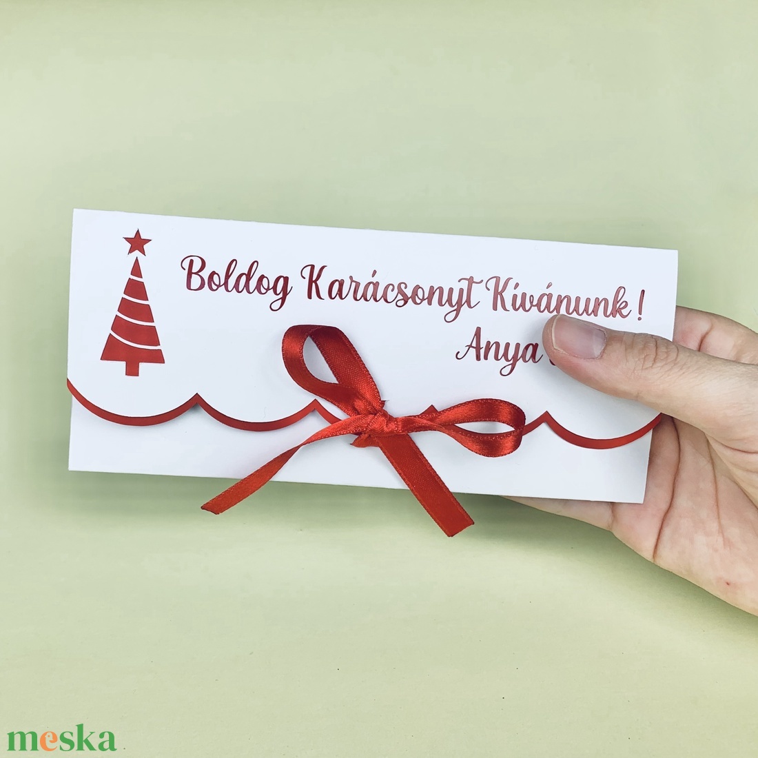 Karácsonyi Pénzátadó Boríték - karácsony - karácsonyi ajándékozás - karácsonyi képeslap, üdvözlőlap, ajándékkísérő - Meska.hu