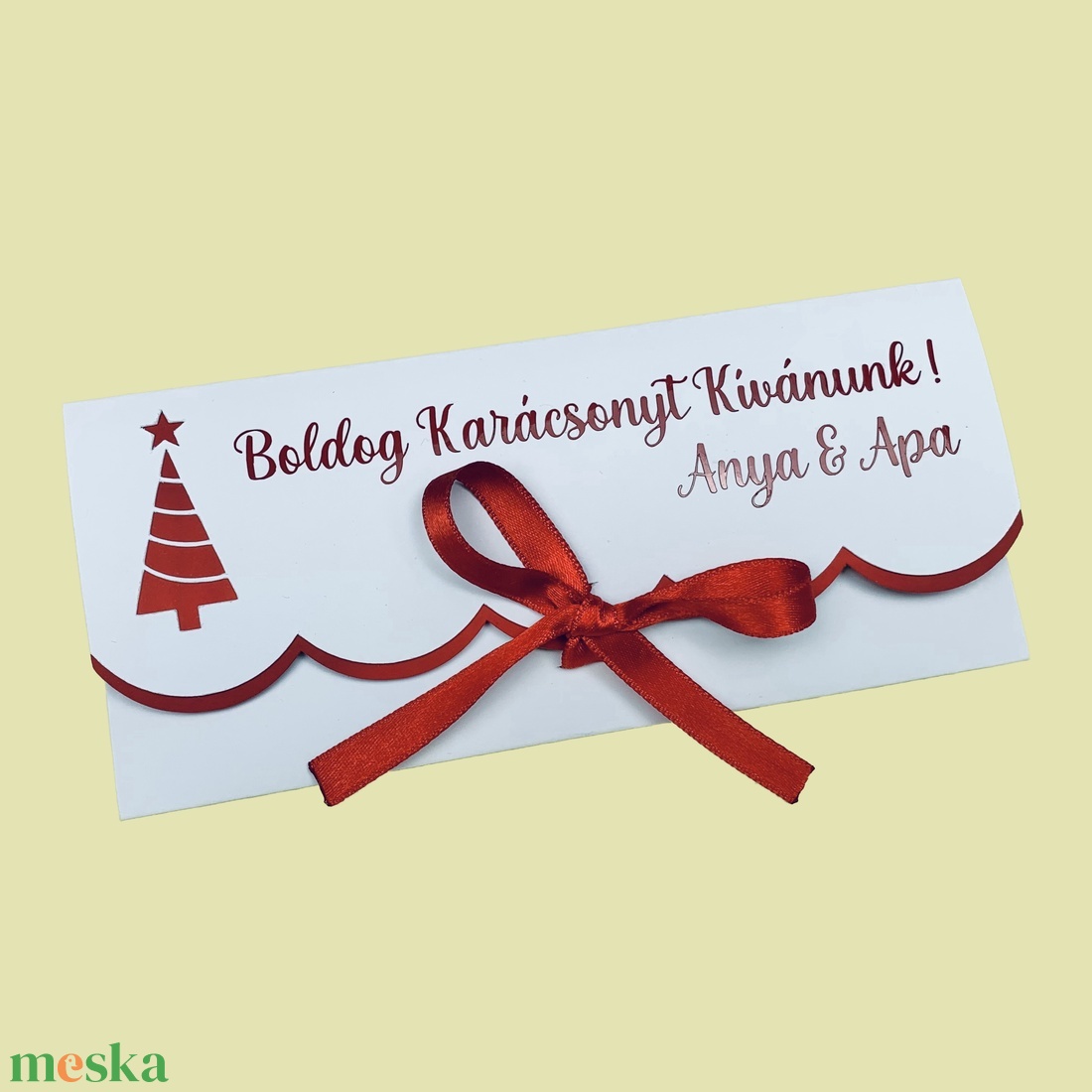 Karácsonyi Pénzátadó Boríték - karácsony - karácsonyi ajándékozás - karácsonyi képeslap, üdvözlőlap, ajándékkísérő - Meska.hu