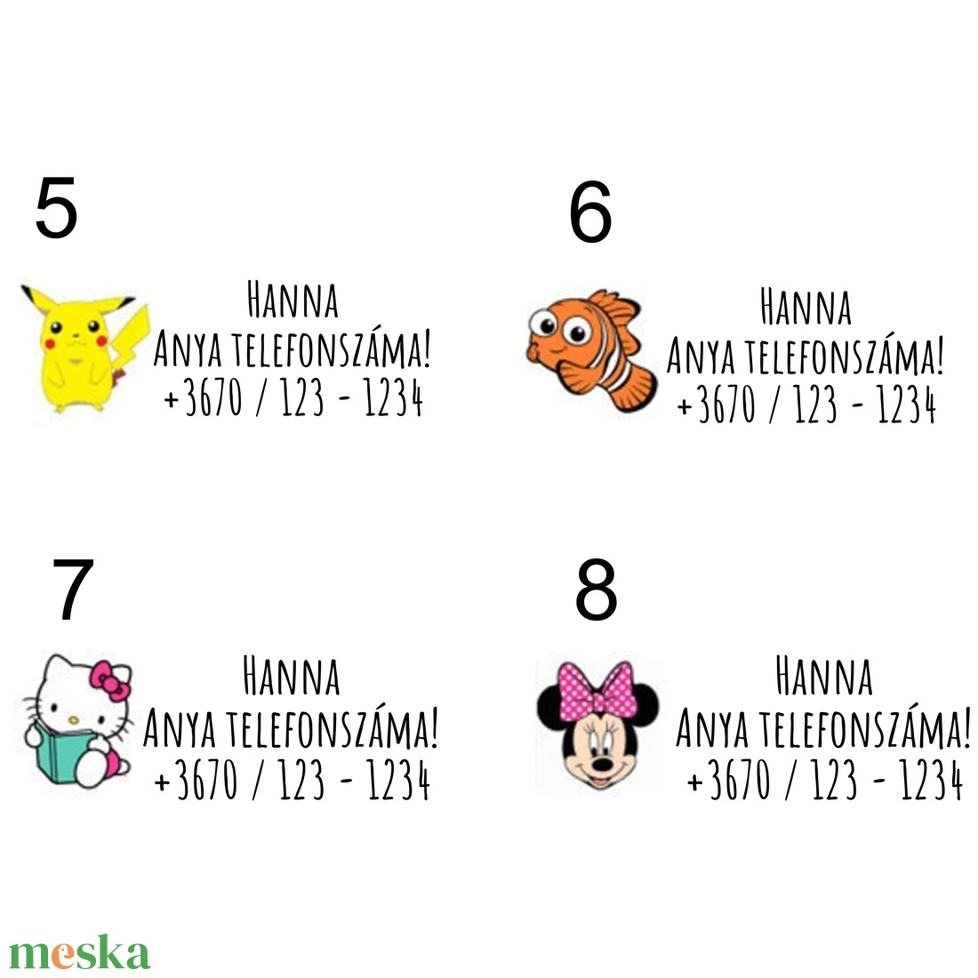 Ideiglenes tetoválás, szülő telefonszámával - gyerek - gyerek - Meska.hu