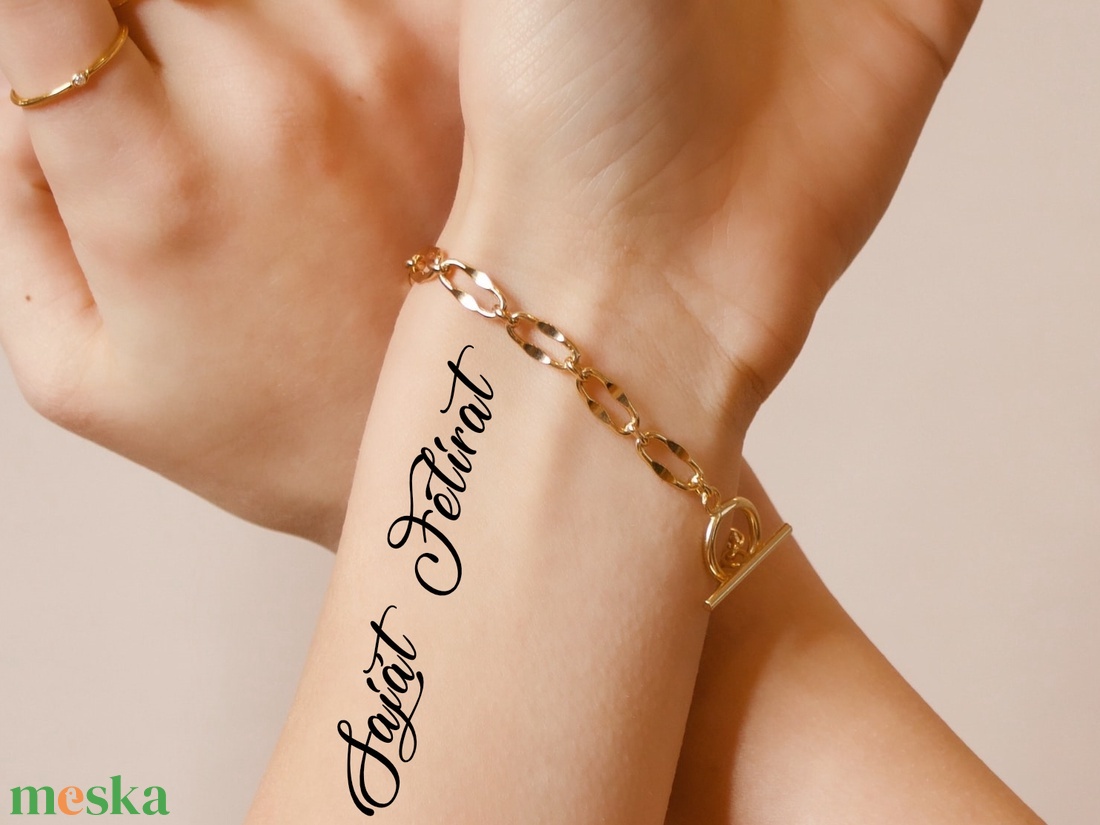 Ideiglenes tetoválás, saját felirattal (3 db/csomag) - otthon & életmód - papír, írószer - matrica, matrica csomag - Meska.hu