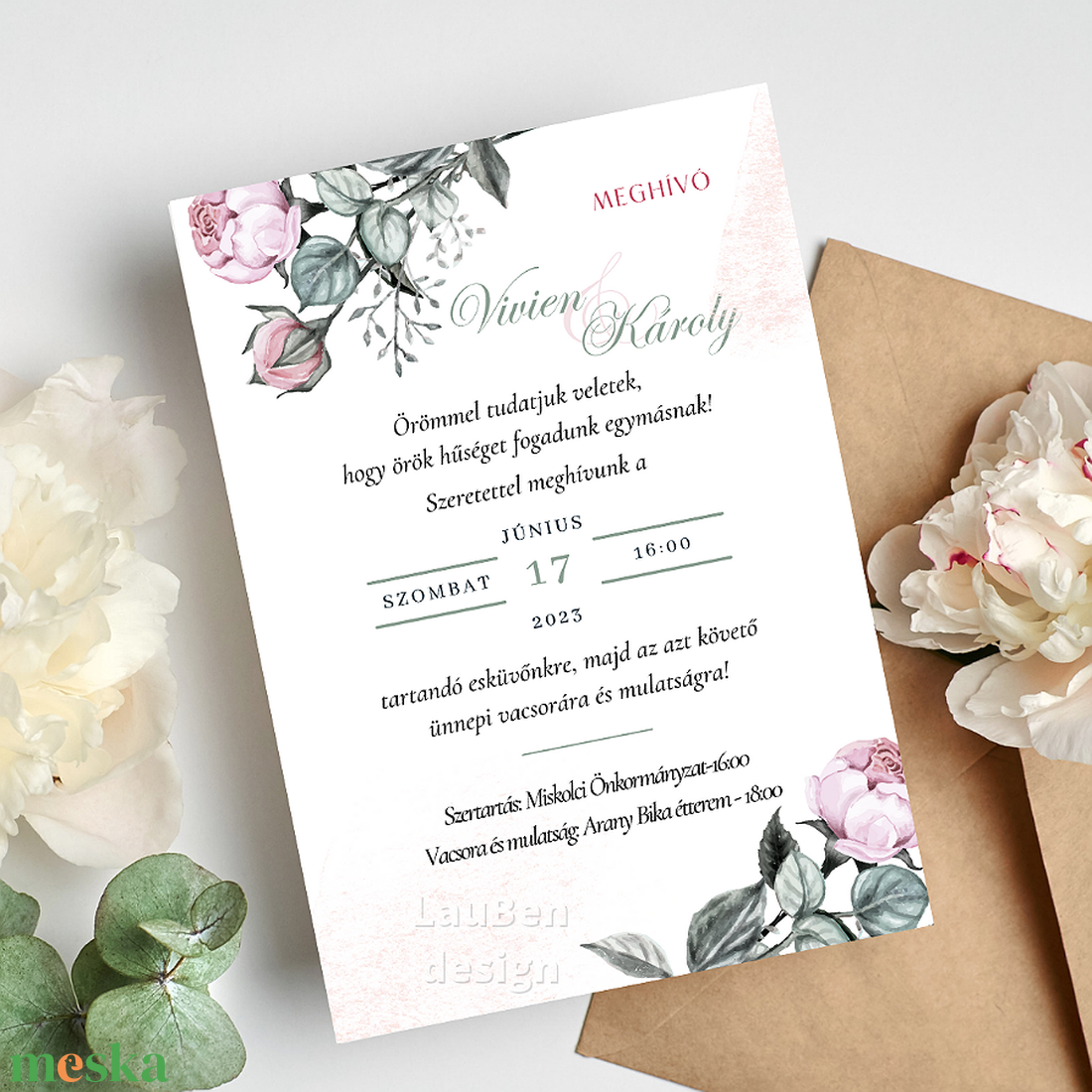 Esküvői meghívó - esküvő - meghívó & kártya - meghívó - Meska.hu