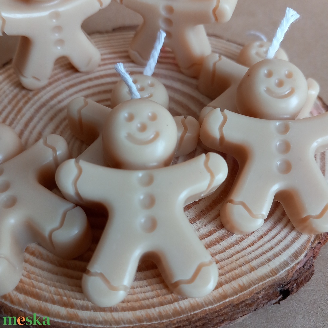 Karácsonyi, mini, illatos szójaviasz gyertya, mézi forma - karácsony - karácsonyi lakásdekoráció - karácsonyi illatgyertya, mécses - Meska.hu