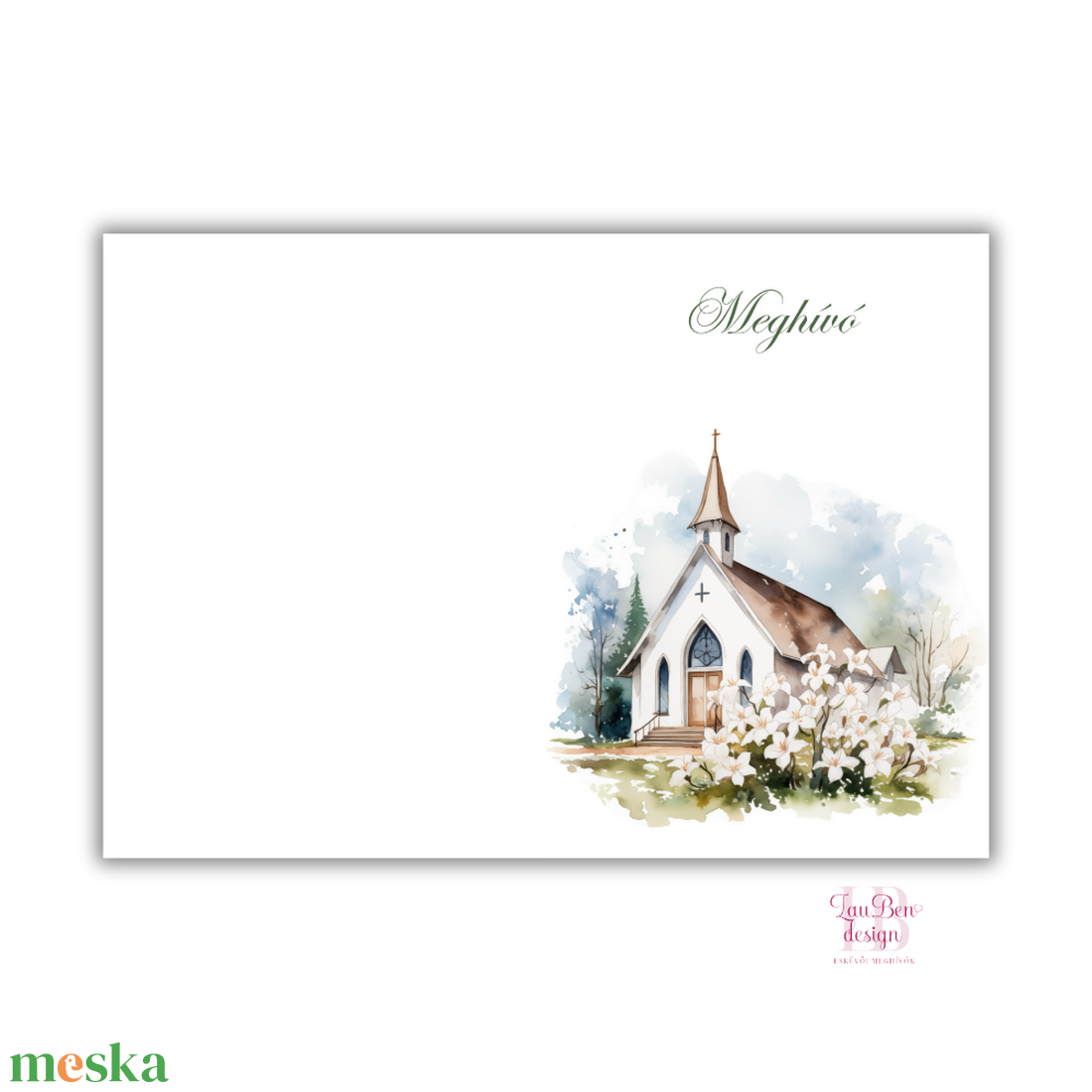 Keresztelési,elsőáldozási meghívó (kinyitható) - otthon & életmód - papír, írószer - ajándékozás kellékei - meghívó - Meska.hu