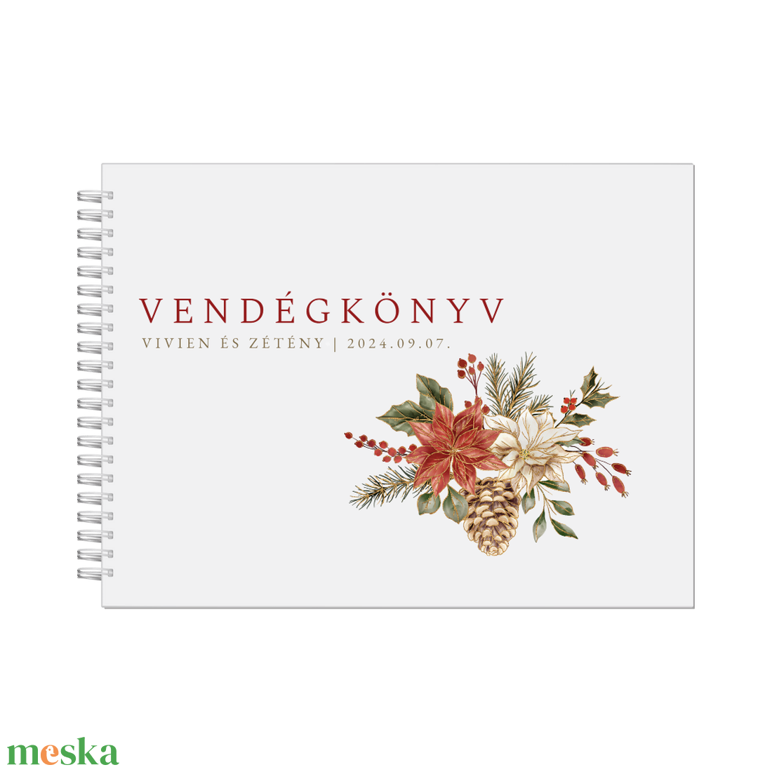 Esküvői vendégkönyv-téli - esküvő - emlék & ajándék - vendégkönyv - Meska.hu