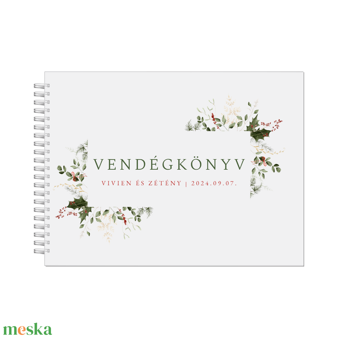 Esküvői vendégfüzet, karácsonyi 6 - esküvő - emlék & ajándék - vendégkönyv - Meska.hu