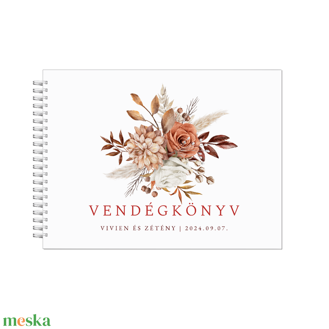 Esküvői vendégkönyv-őszi - esküvő - emlék & ajándék - vendégkönyv - Meska.hu