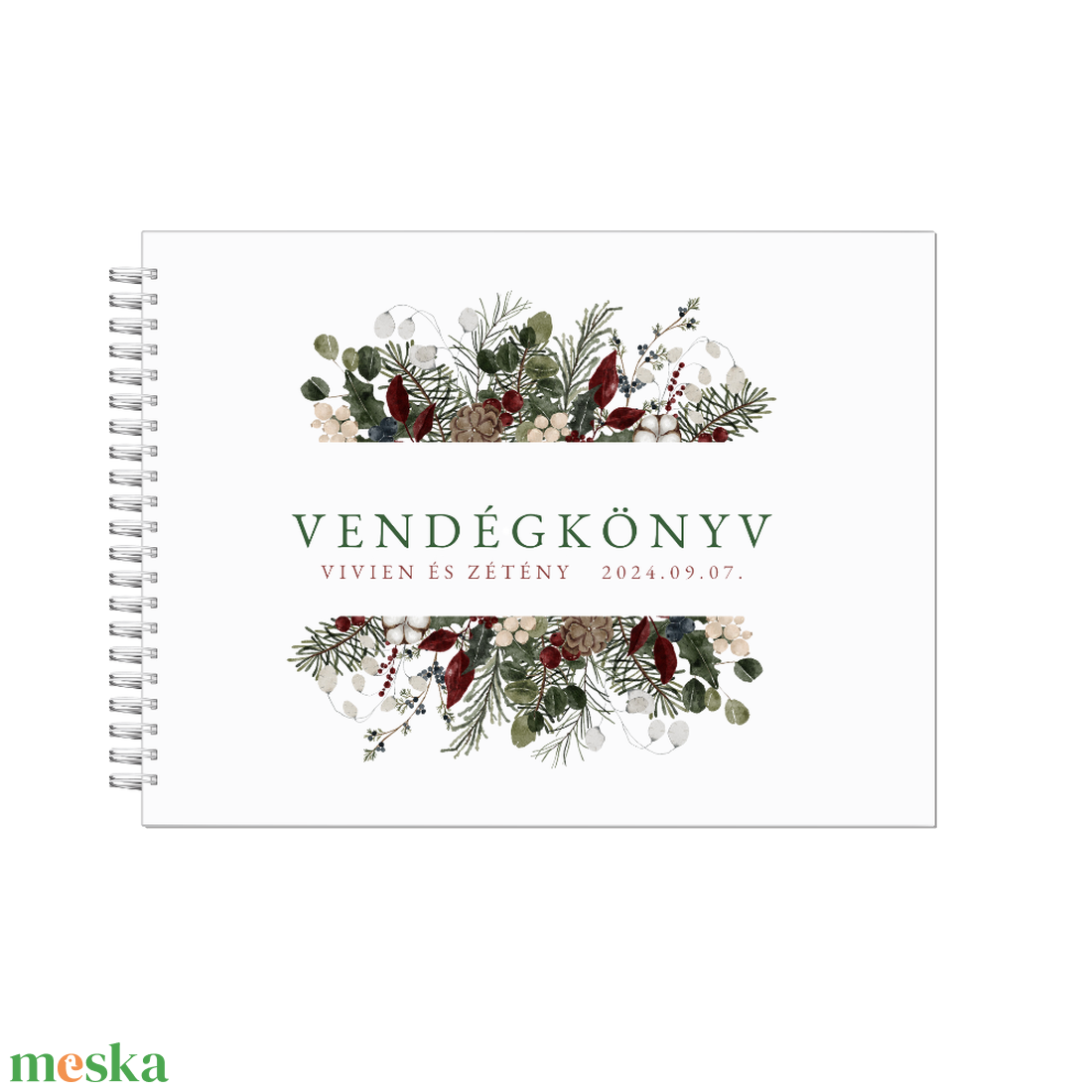 Esküvői vendégkönyv-téli - esküvő - emlék & ajándék - vendégkönyv - Meska.hu