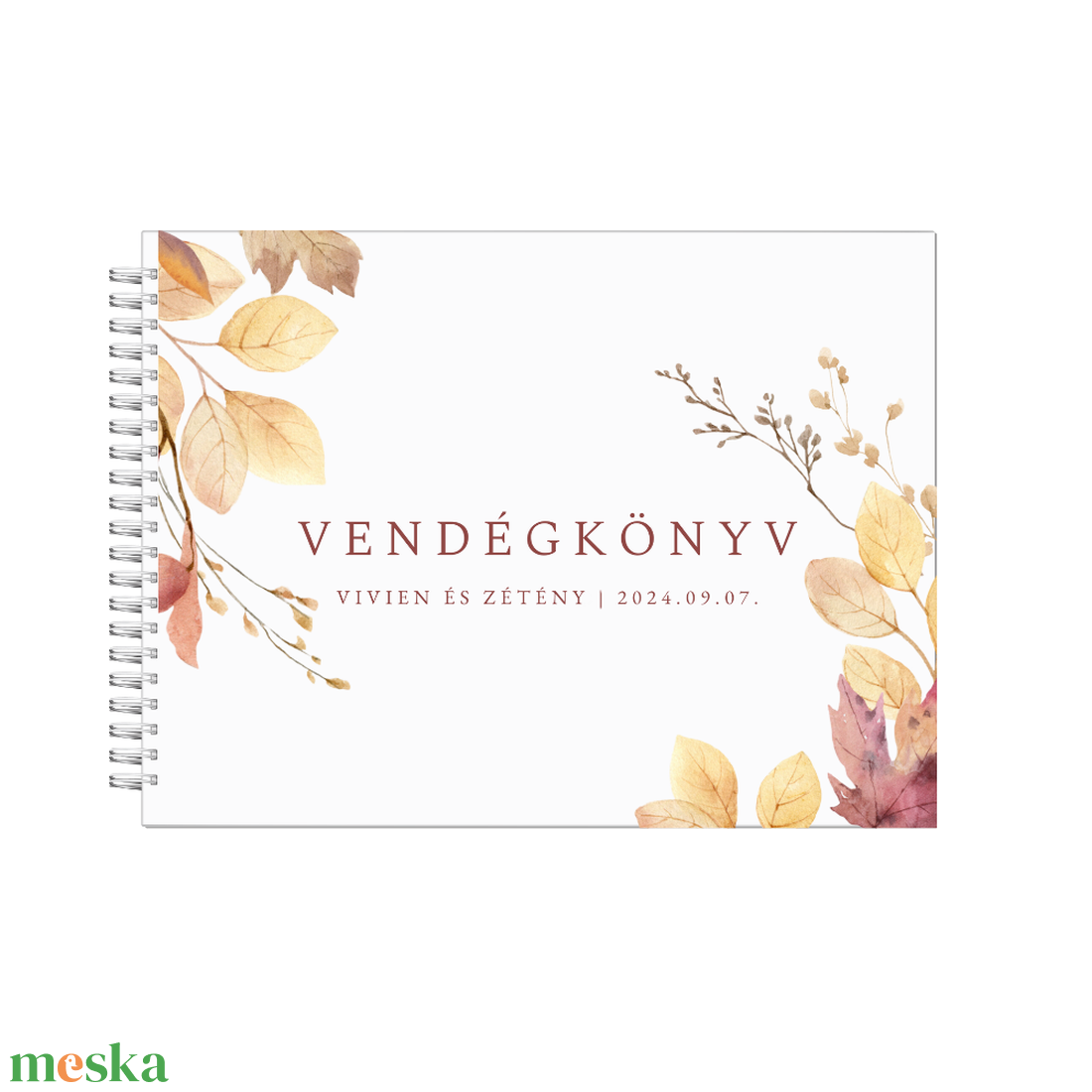 Esküvői vendégkönyv-őszi - esküvő - emlék & ajándék - vendégkönyv - Meska.hu