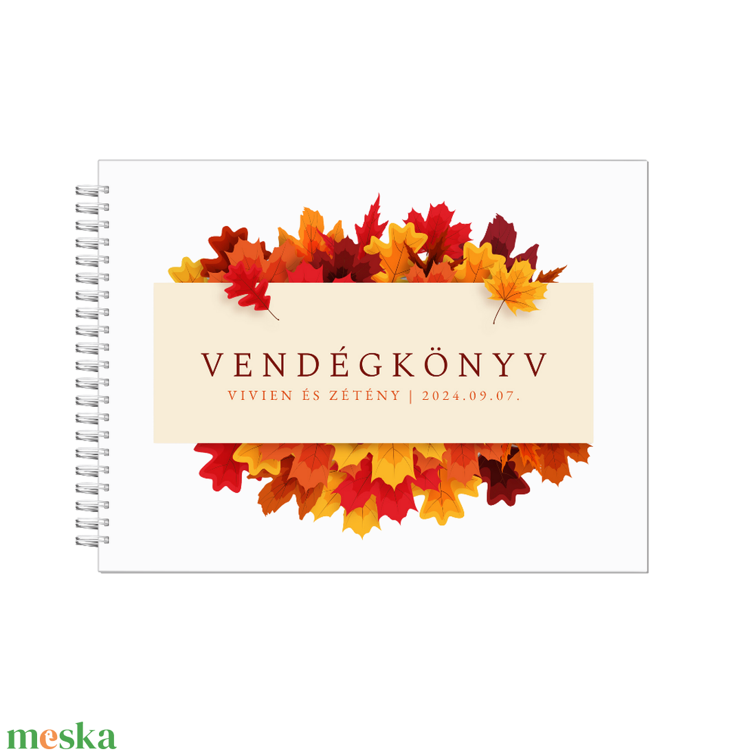 Esküvői vendégkönyv-őszi - esküvő - emlék & ajándék - vendégkönyv - Meska.hu