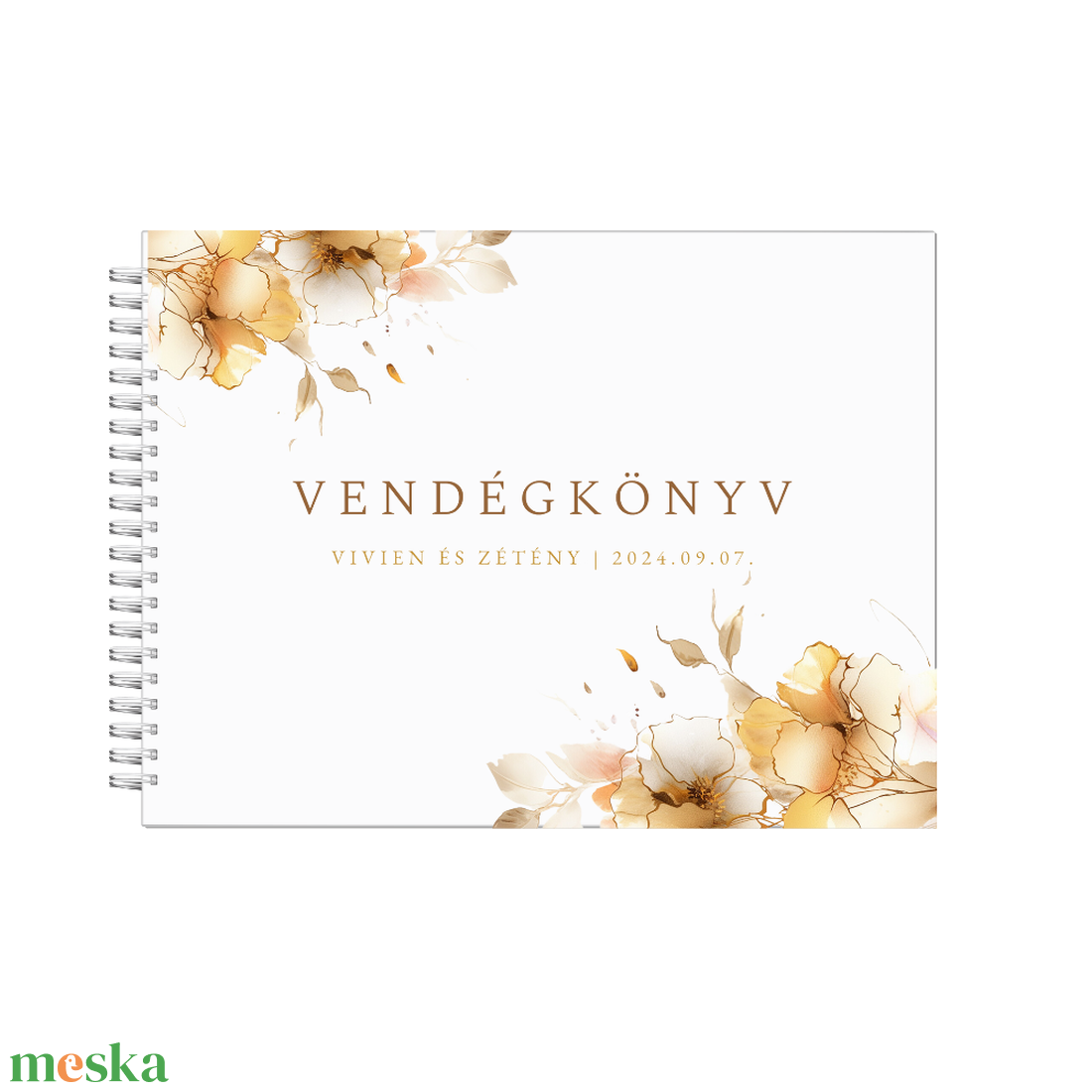 Esküvői vendégfüzet, őszi 22 - esküvő - emlék & ajándék - vendégkönyv - Meska.hu