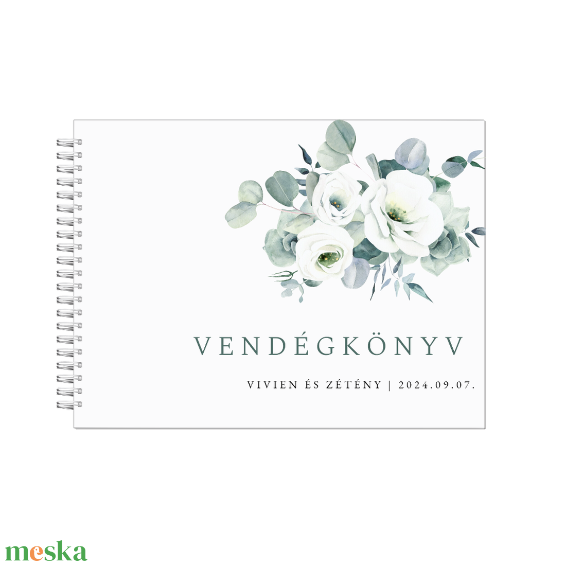 Esküvői vendégfüzet, téli26 - esküvő - emlék & ajándék - vendégkönyv - Meska.hu