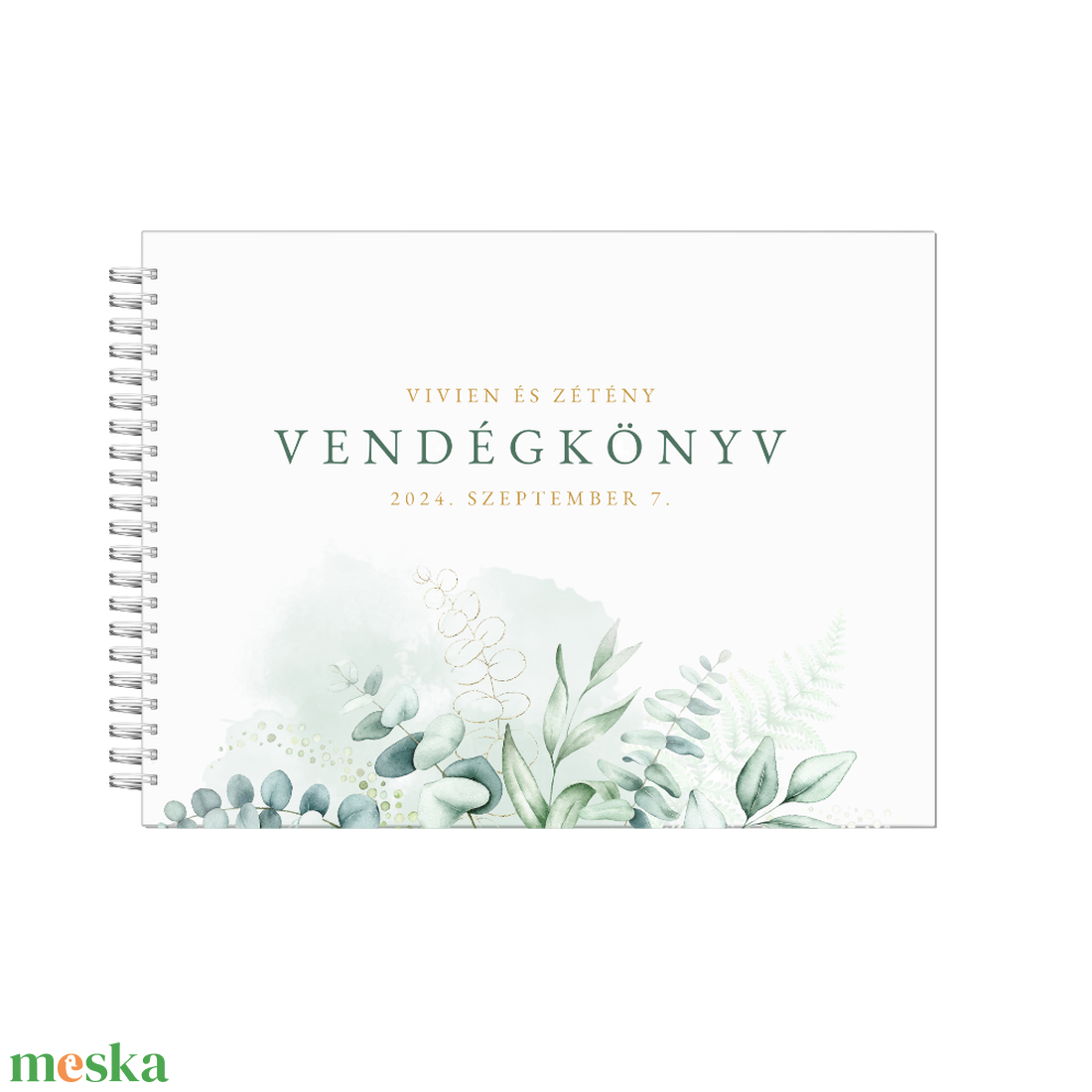 Esküvői vendégfüzet, greenary28 - esküvő - emlék & ajándék - vendégkönyv - Meska.hu