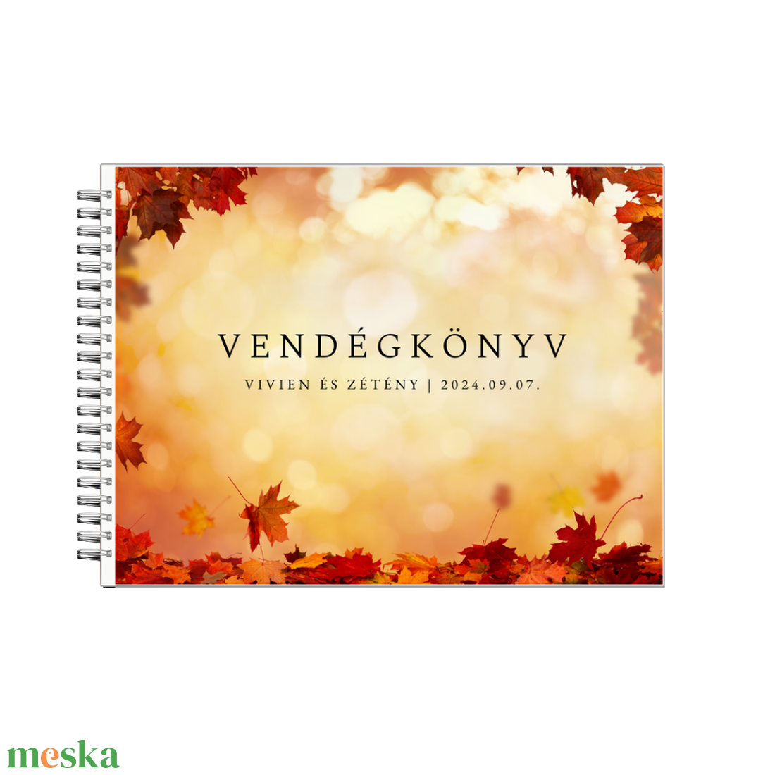 Esküvői vendégfüzet, őszi31 - esküvő - emlék & ajándék - vendégkönyv - Meska.hu